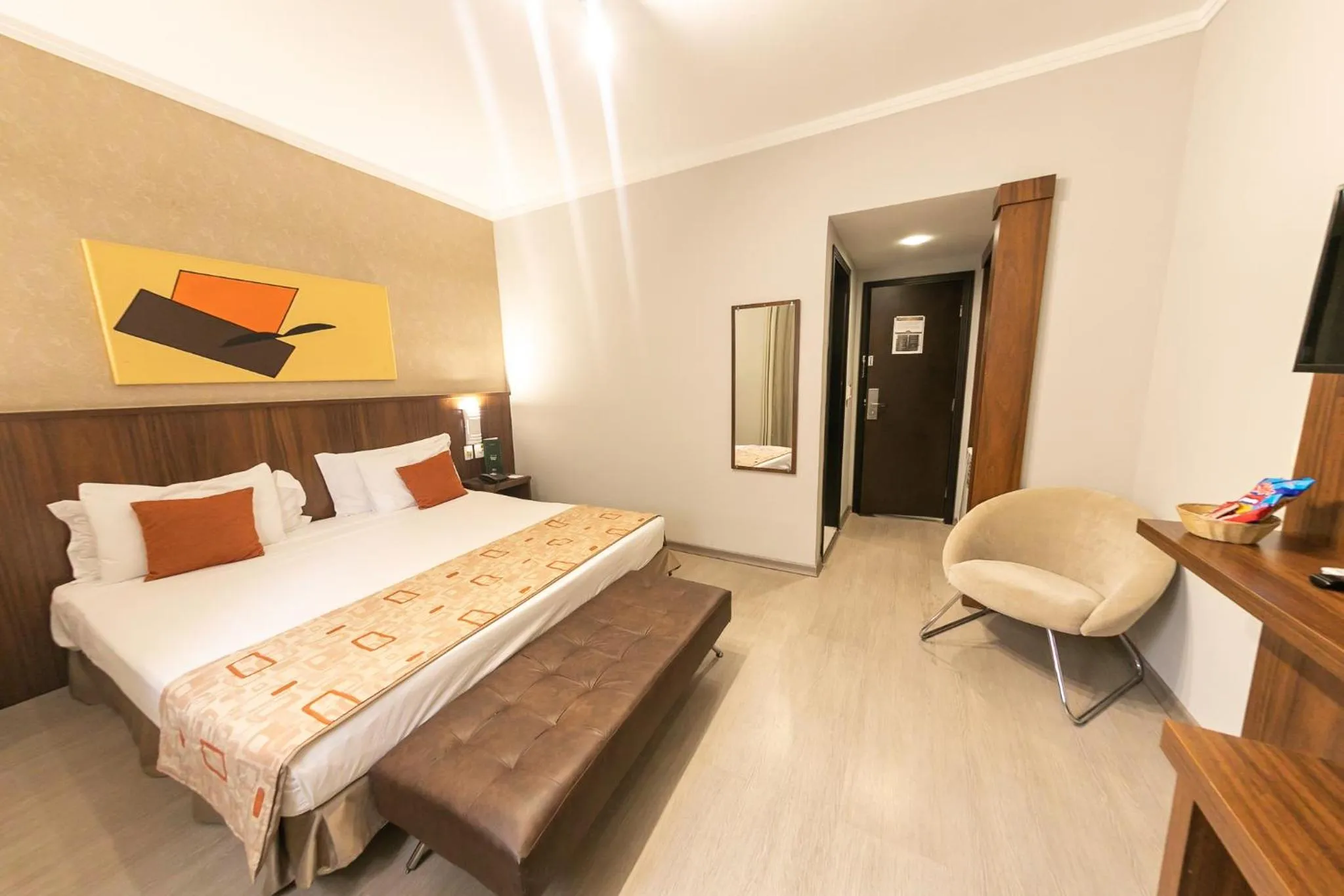 Bedroom, Bed in Class Hotel Varginha