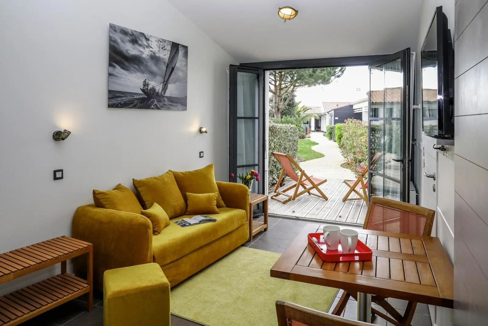 Living room in Hôtel Les Vignes de la Chapelle, "The Originals Relais"