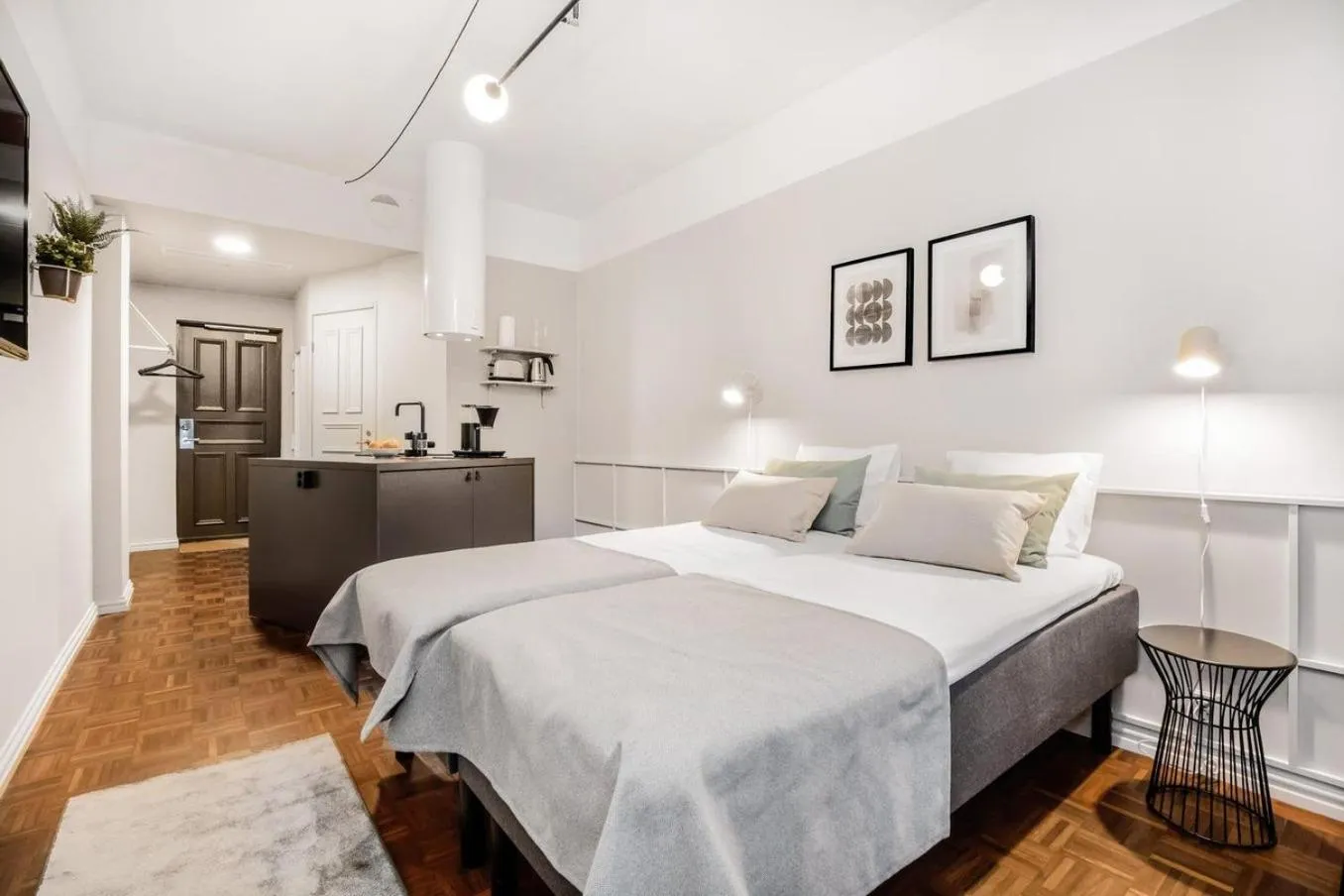 Coffee/tea facilities, Bed in Forenom Aparthotel Turku