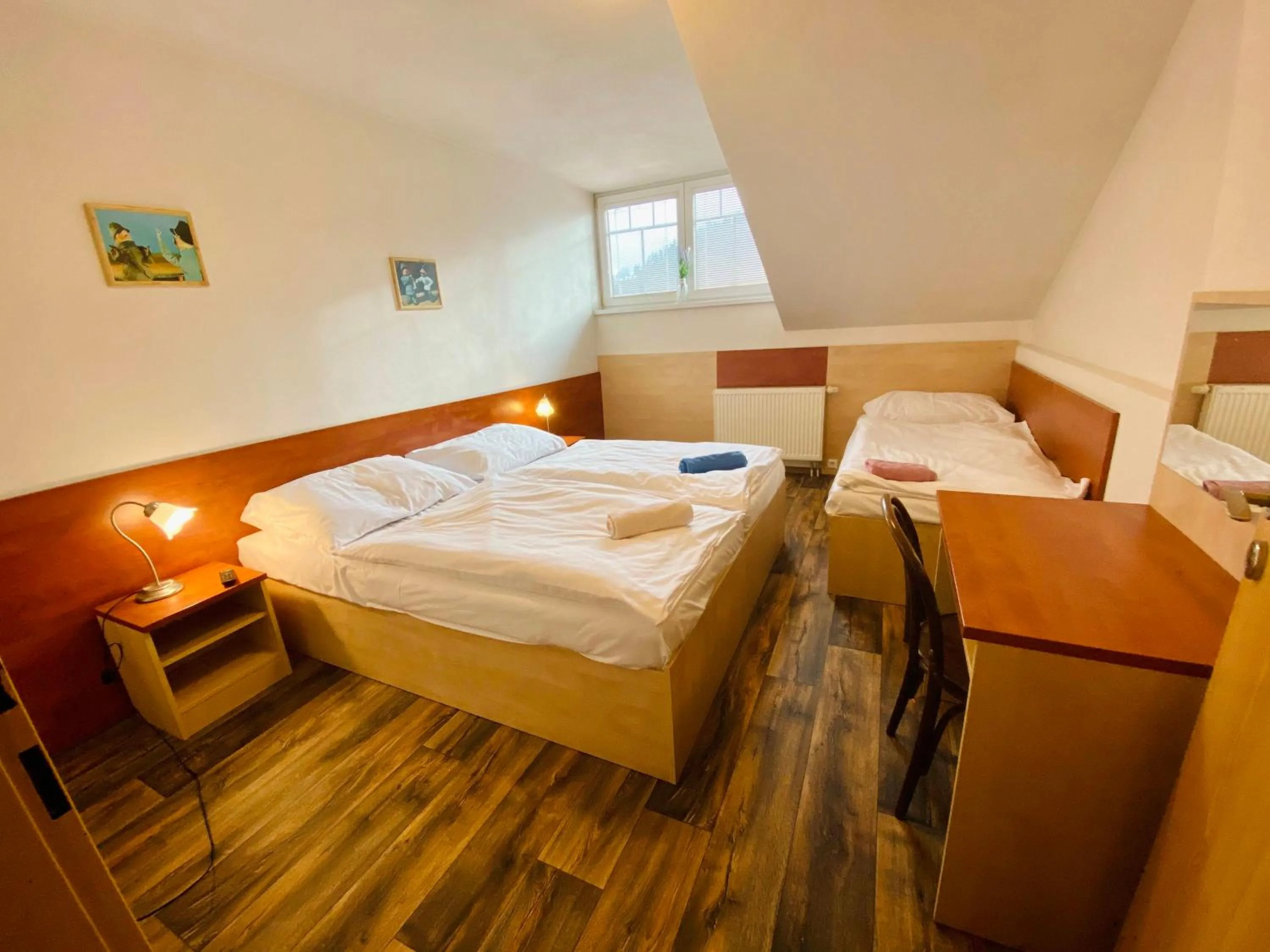 Bed in Hotel Restaurant Svejk