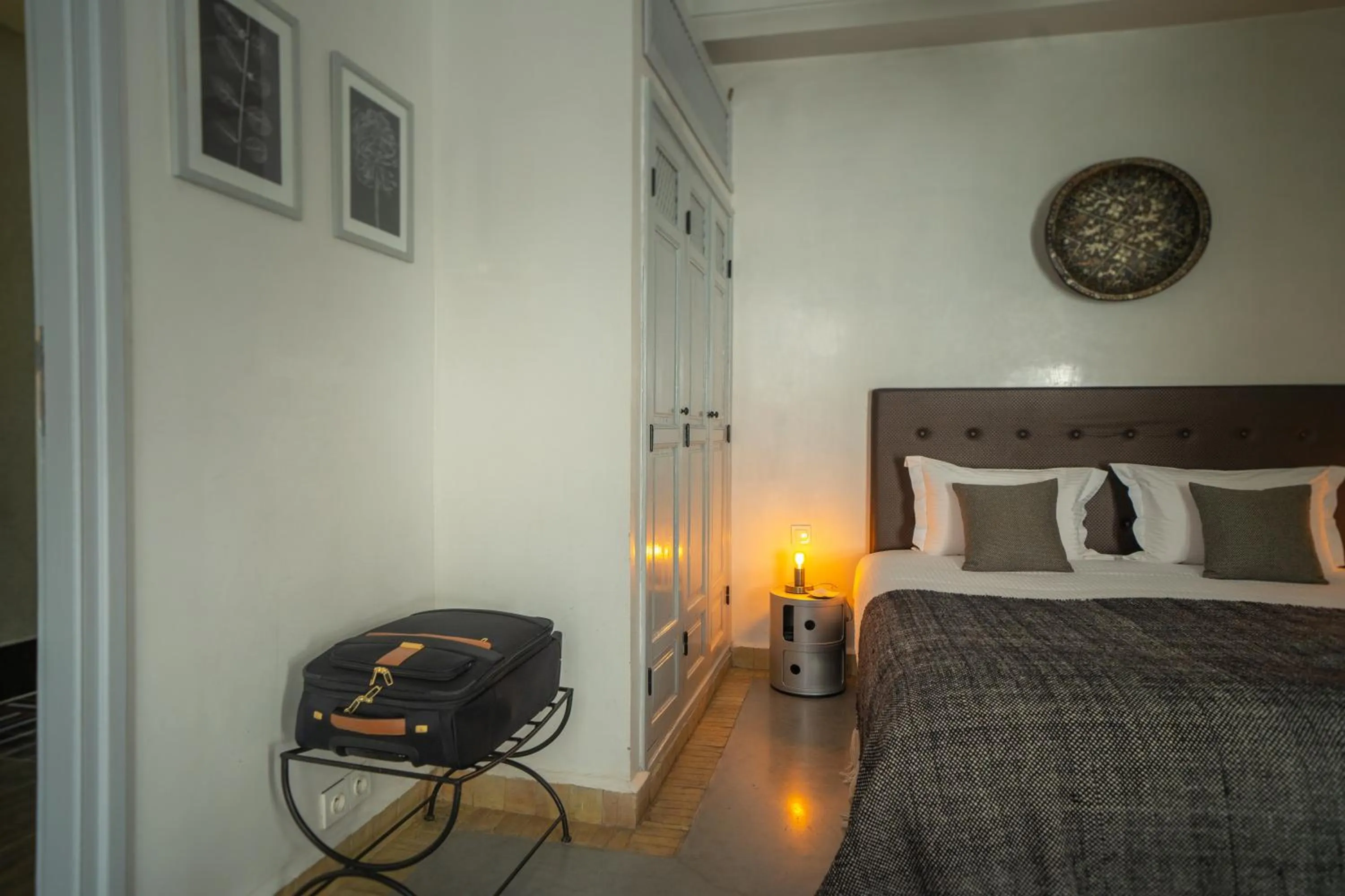 Bed in Riad Shanima SPA Marrakech