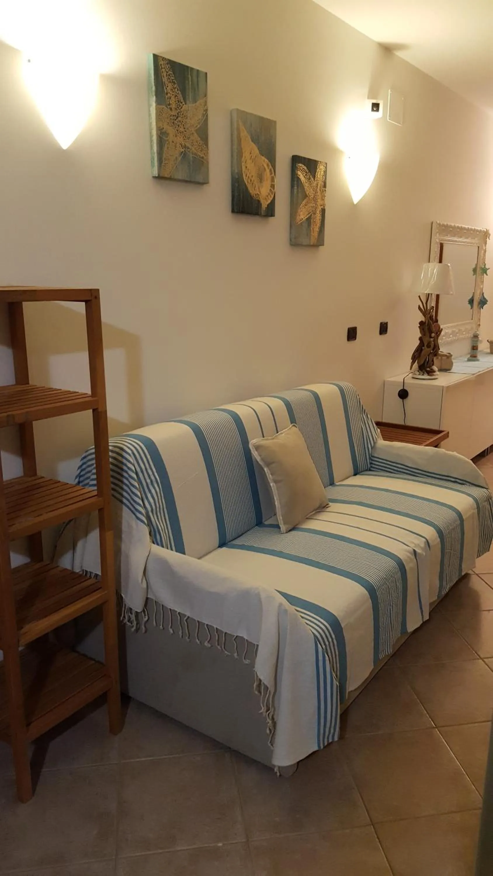 Living room, Bed in residenza " Verde Blu "