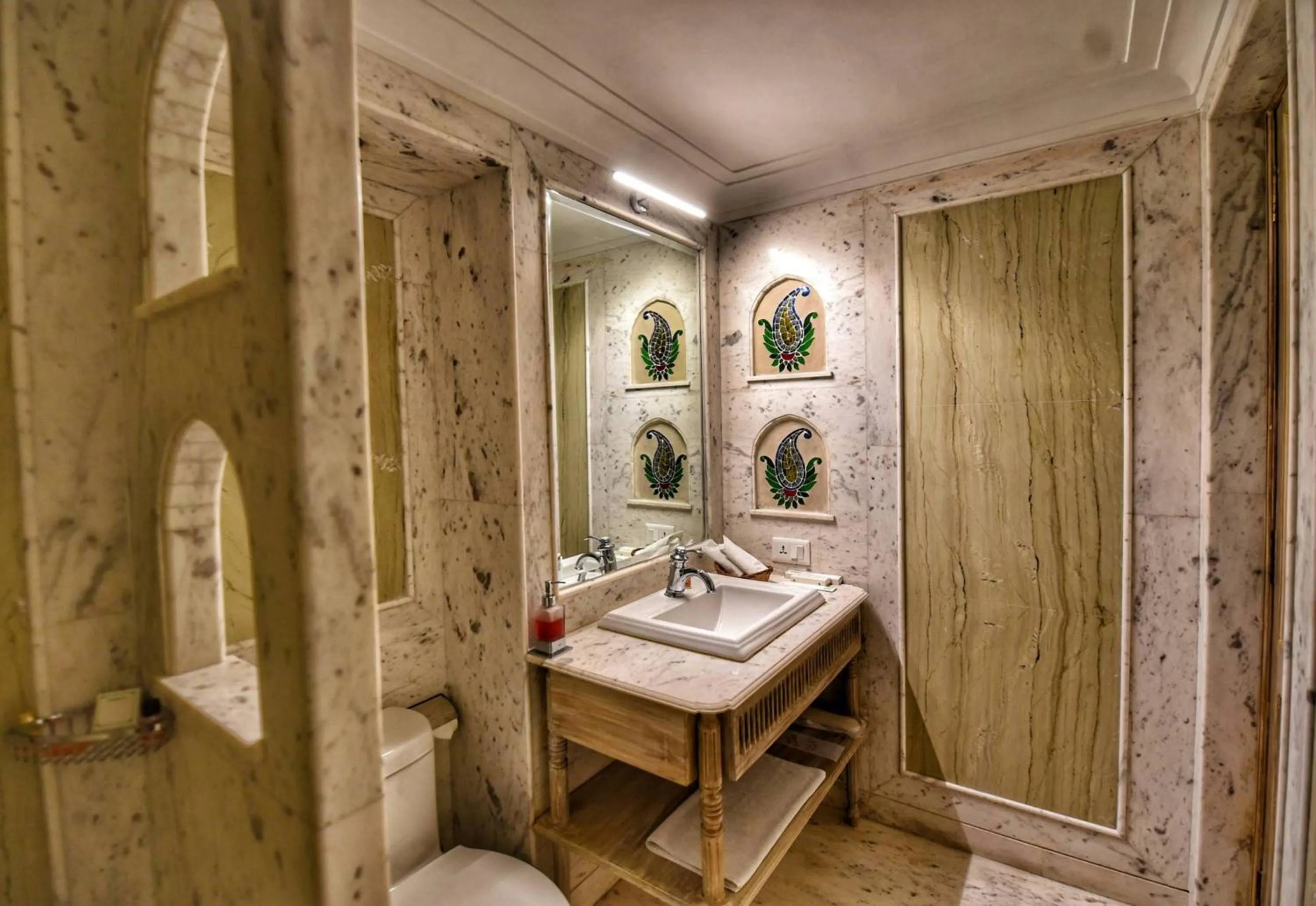 Bathroom in Nirbana Palace - A Heritage Hotel and Spa