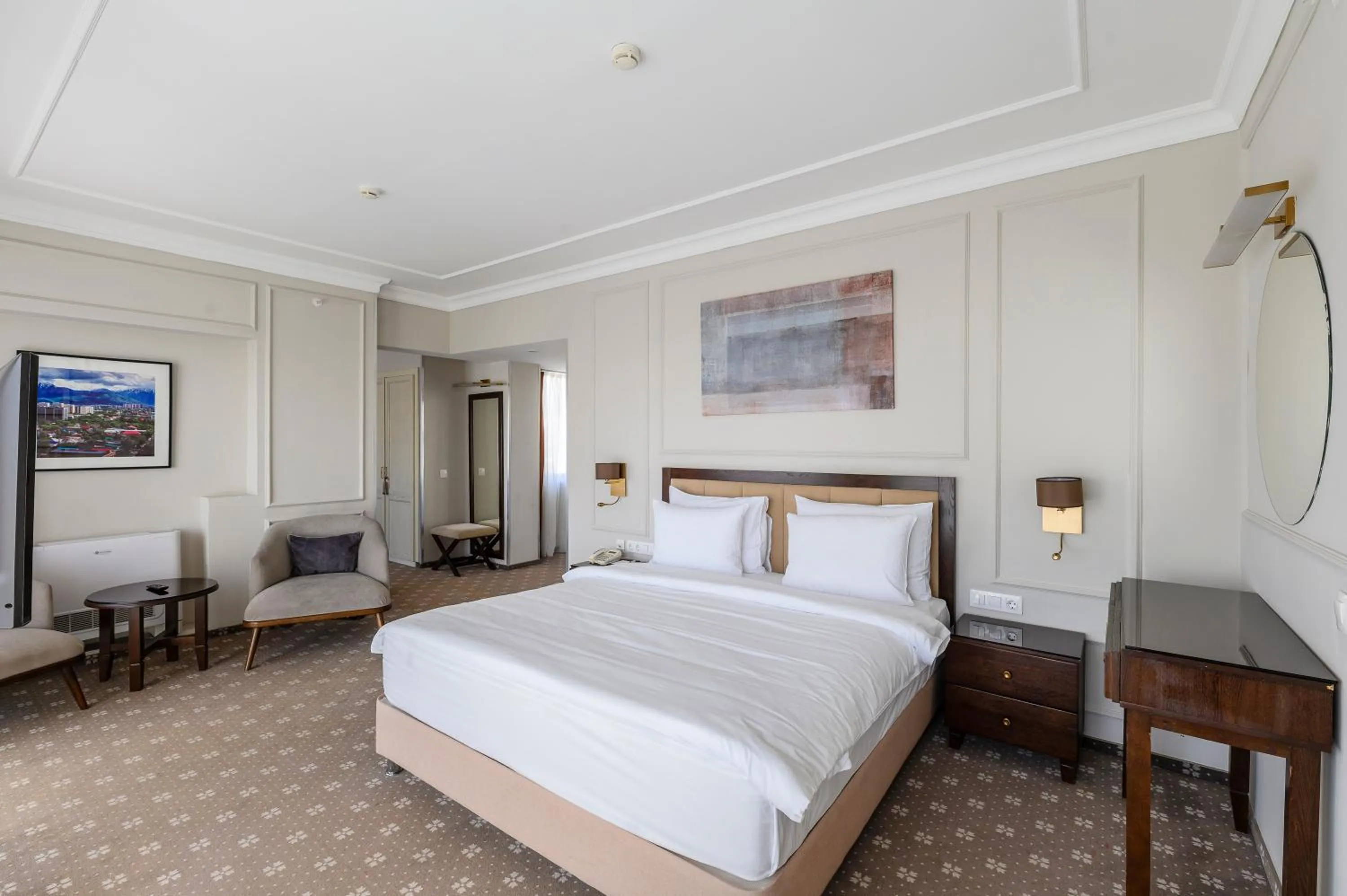 Photo of the whole room, Bed in Almaty Hotel