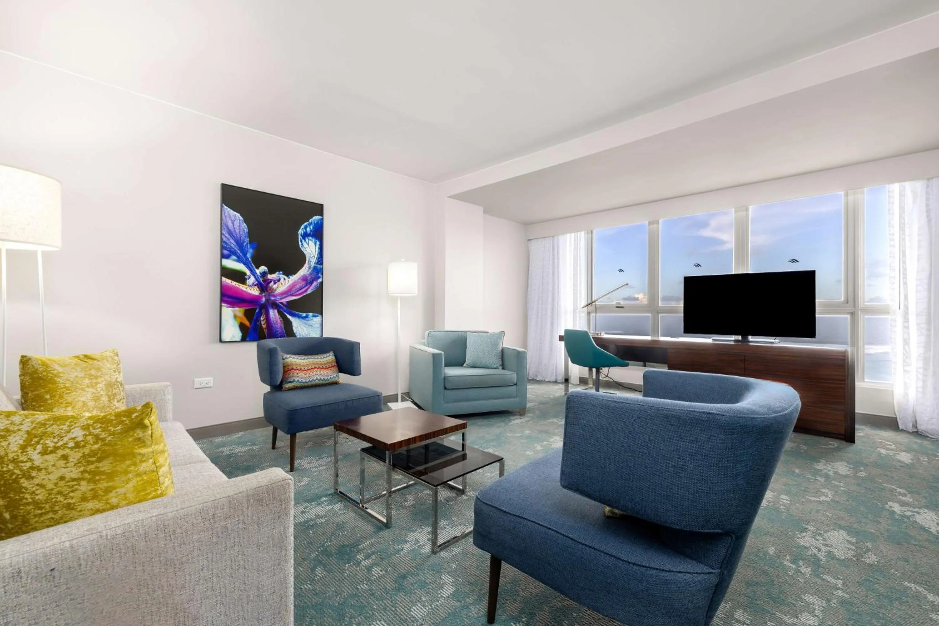 Living room in Caribe Hilton