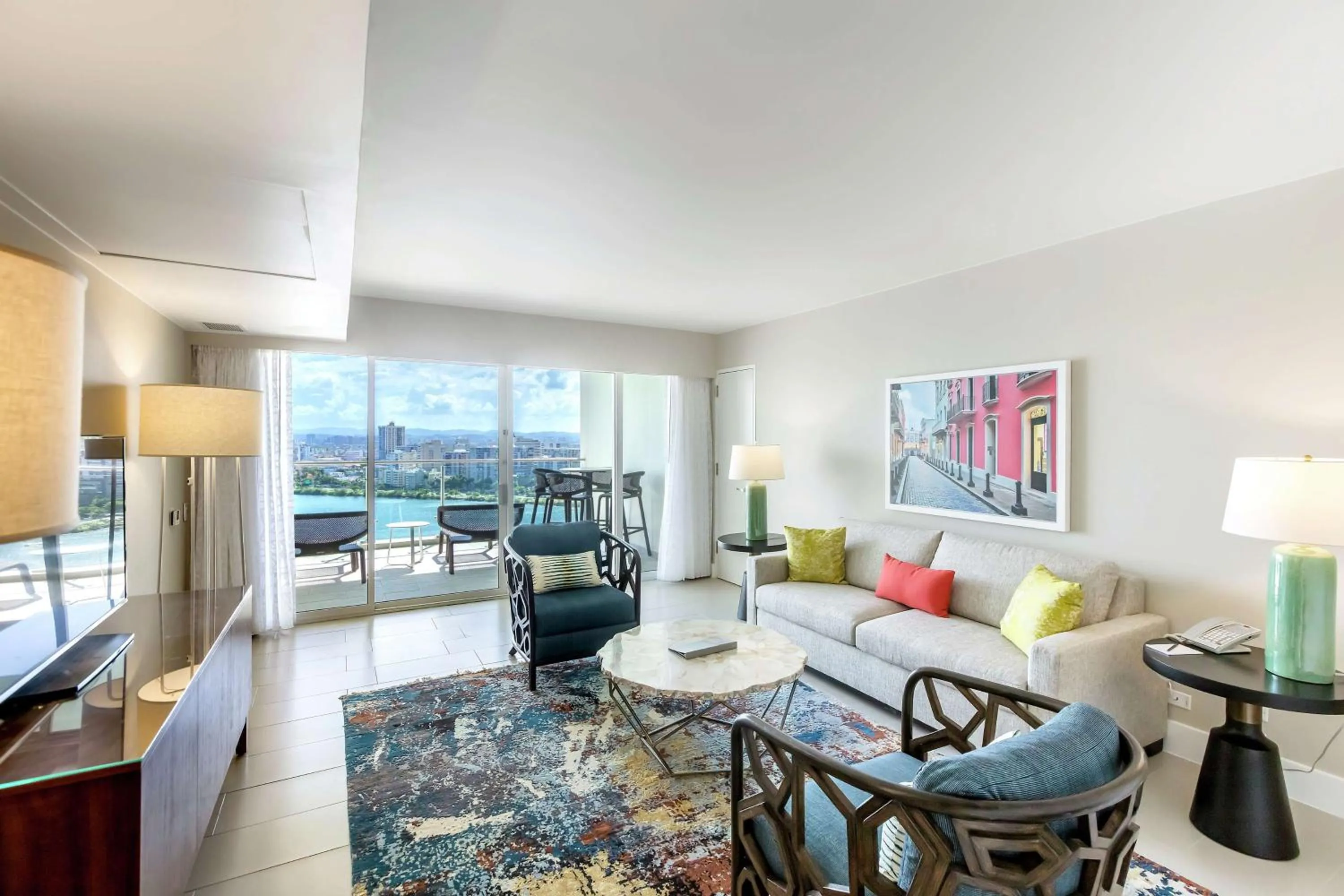 Living room in Caribe Hilton