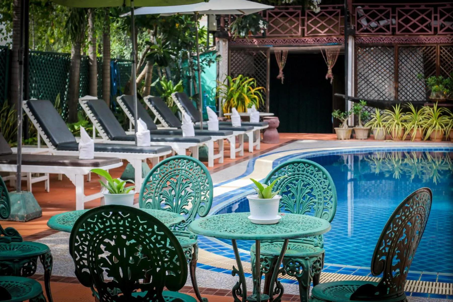 Pool view in Chandara Boutique Hotel