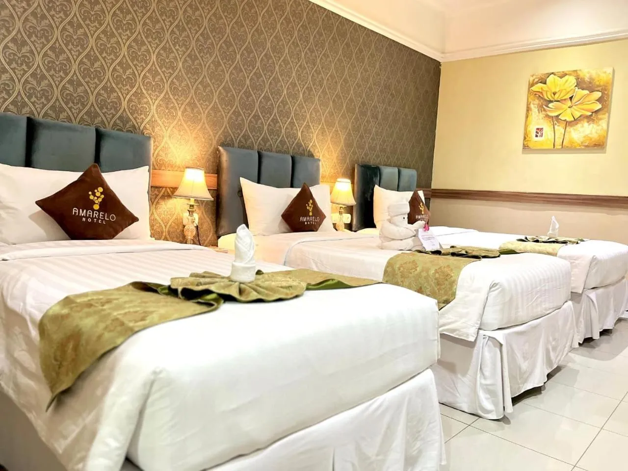 Bed in Amarelo Hotel Solo