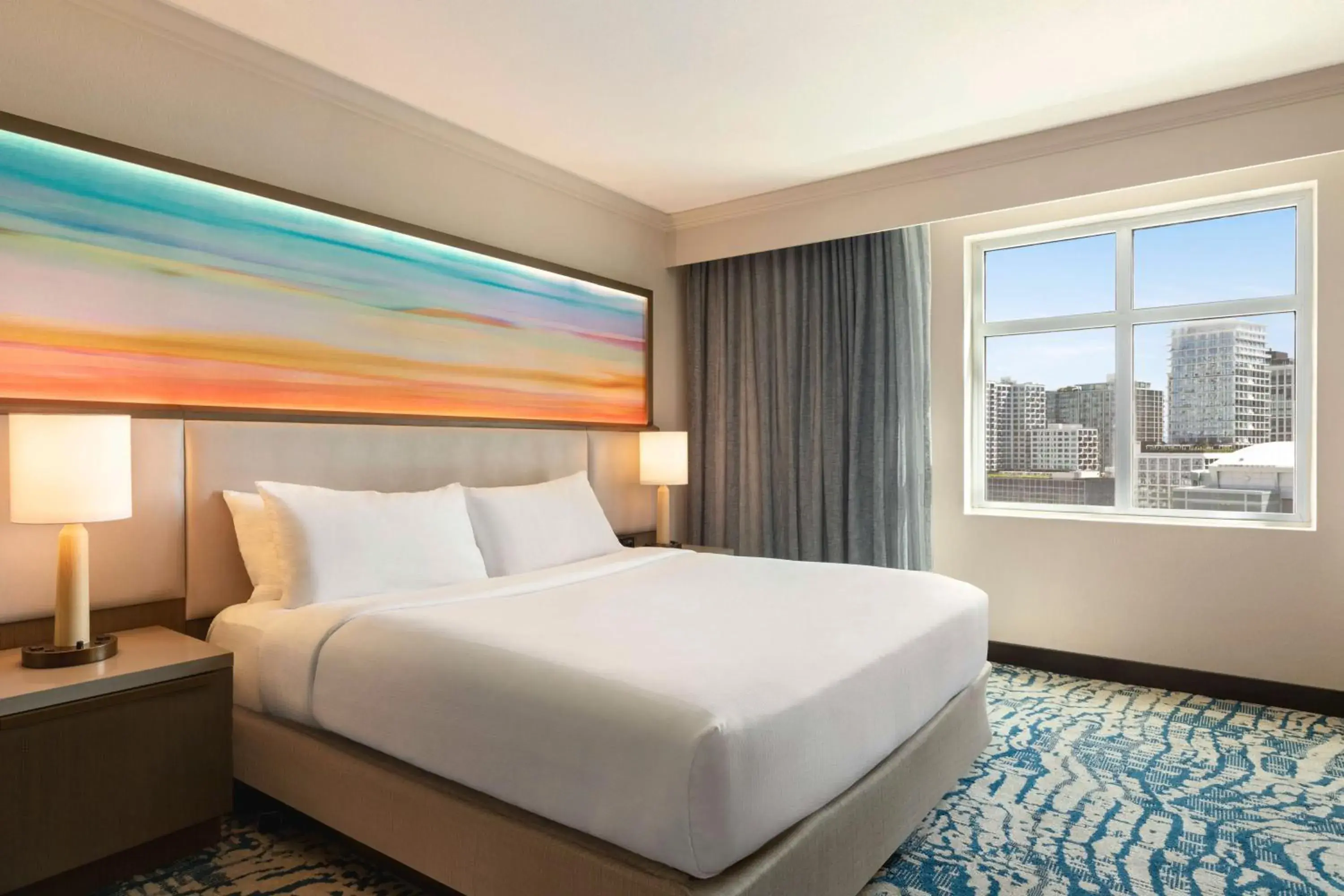 Corner King Suite with Bath Tub - Mobility and Hearing Access in Embassy Suites by Hilton Tampa Downtown Convention Center Corner King Suite with Bath Tub - Mobility and Hearing Access in Embassy Suites by Hilton Tampa Downtown Convention Center