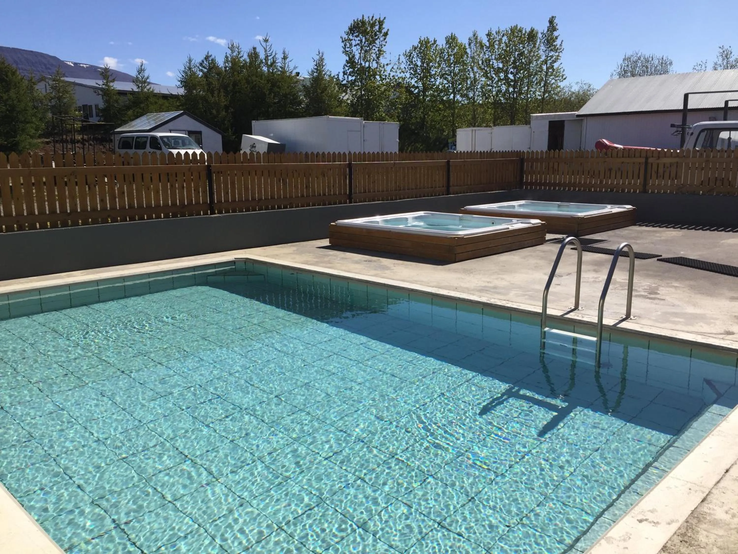 Swimming pool in Bakkaflöt Guesthouse