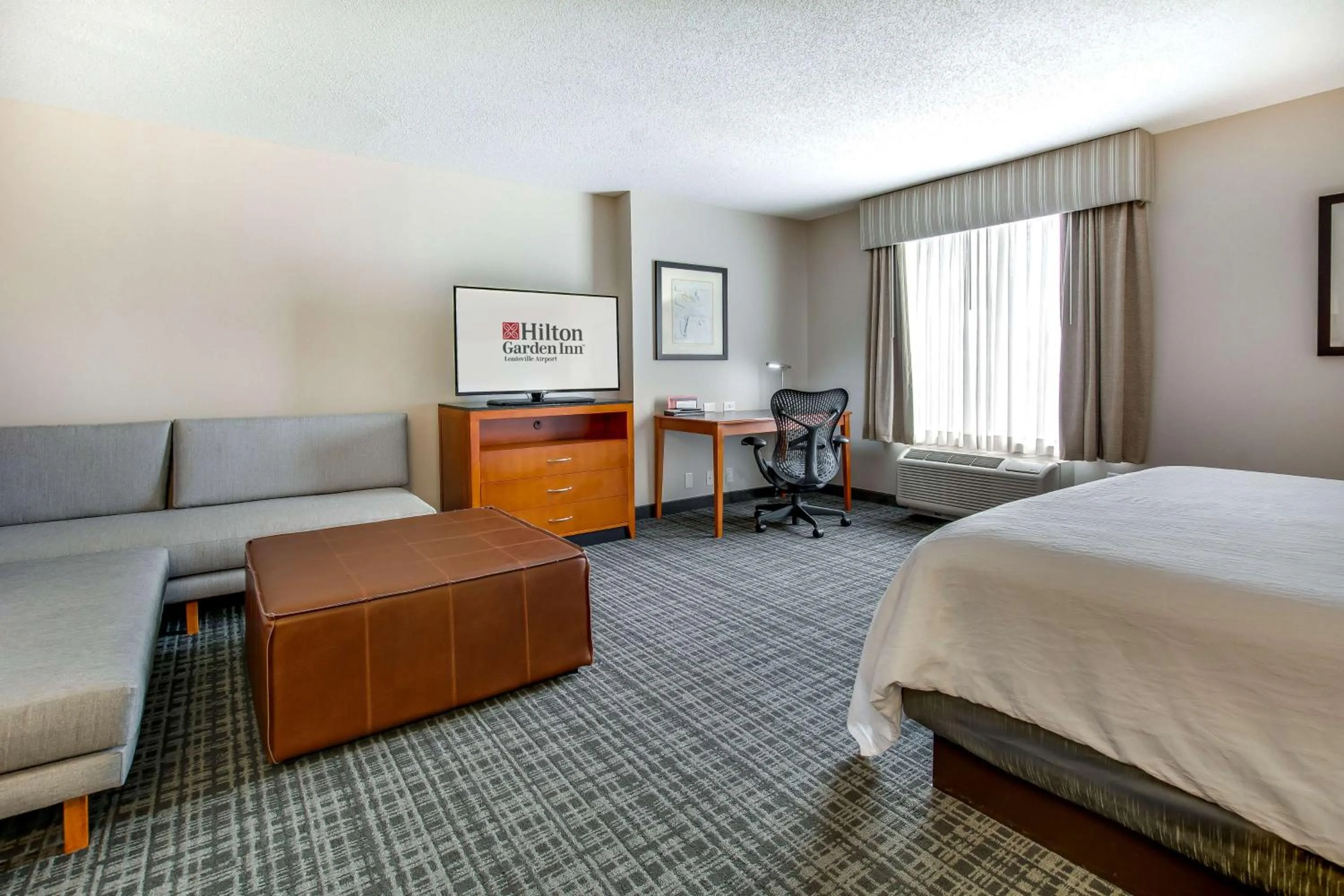 Deluxe King Room with Sofa Bed in Hilton Garden Inn Louisville Airport