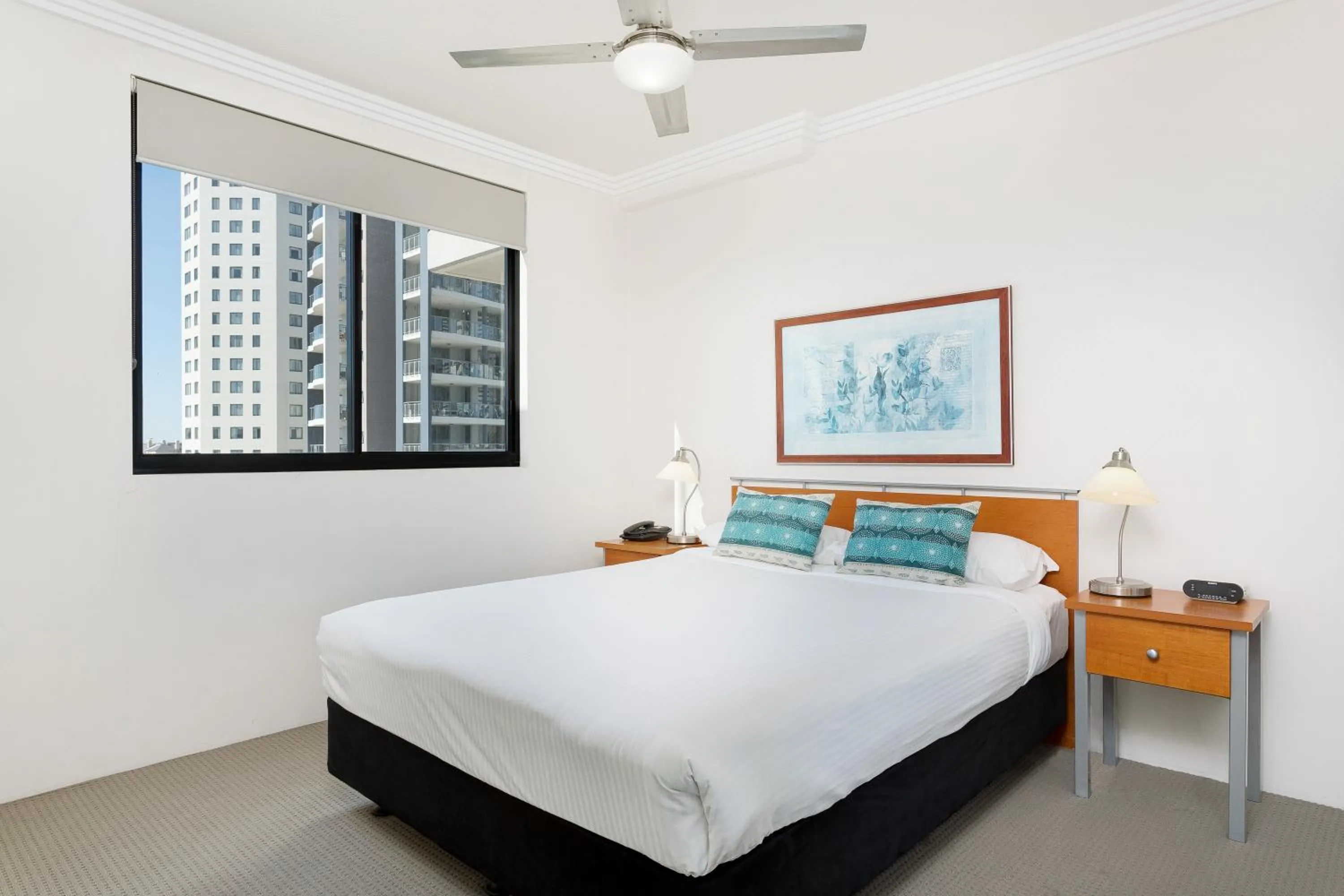 Bed in Republic Apartments Brisbane City