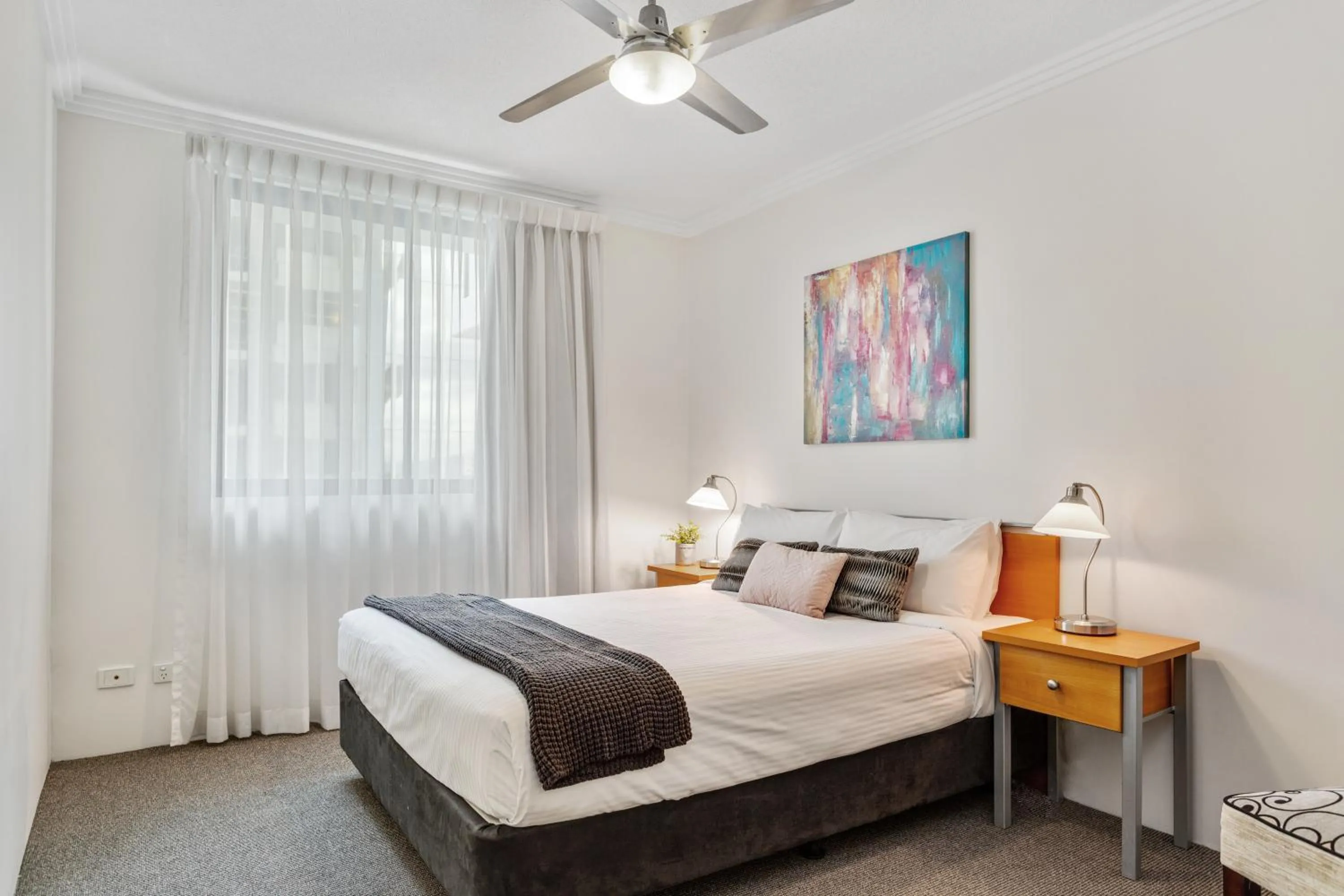 Bedroom, Bed in Republic Apartments Brisbane City