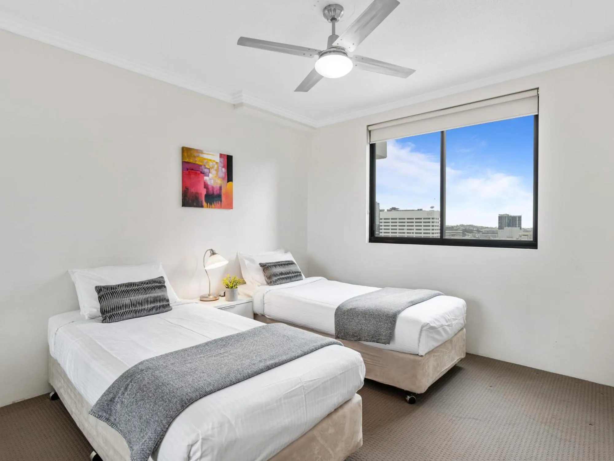Bedroom, Bed in Republic Apartments Brisbane City
