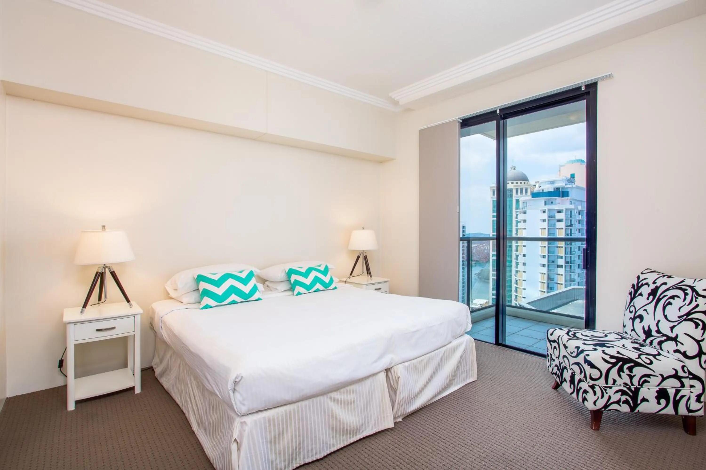 Bedroom, Bed in Republic Apartments Brisbane City