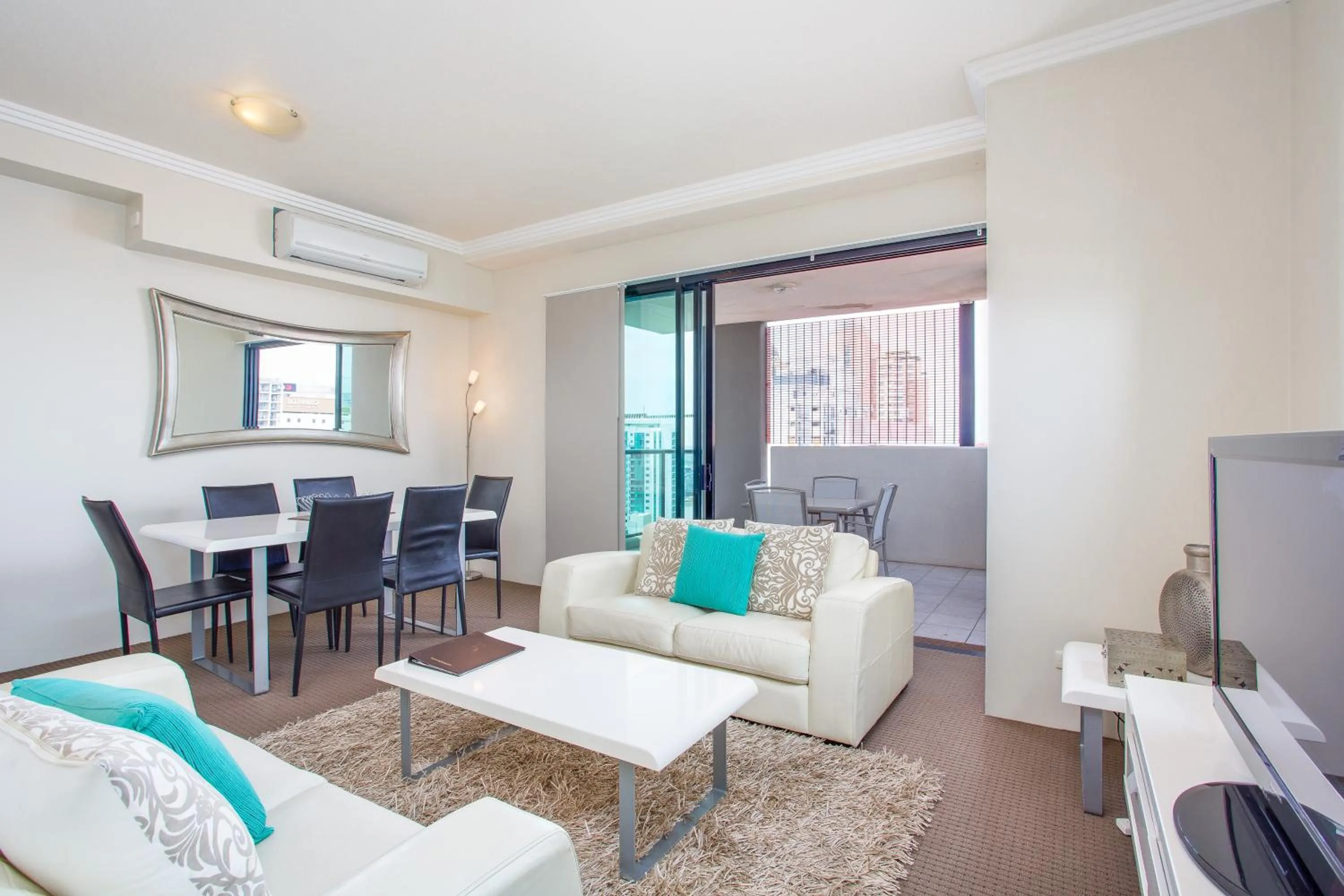 Dining area in Republic Apartments Brisbane City