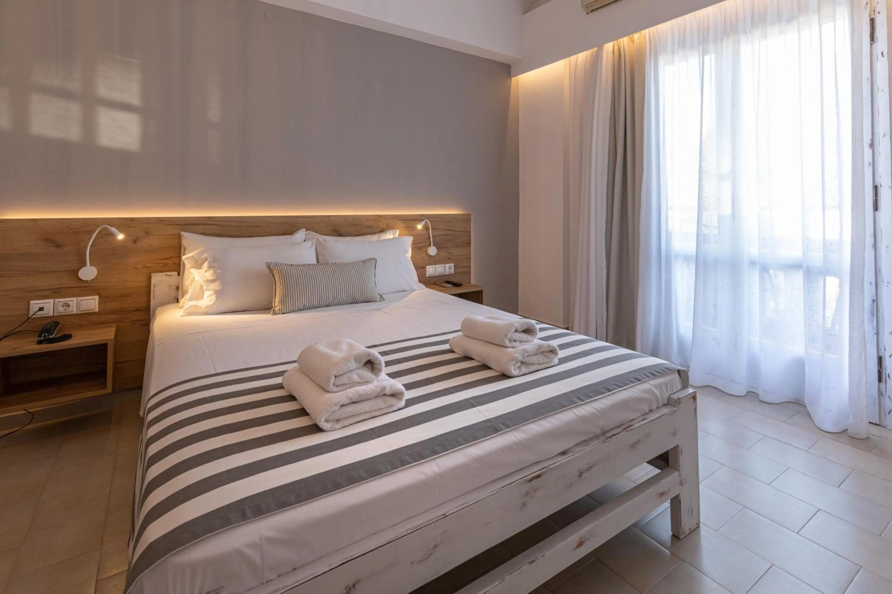 Bedroom, Bed in Triton Authentic Cretan Hotel