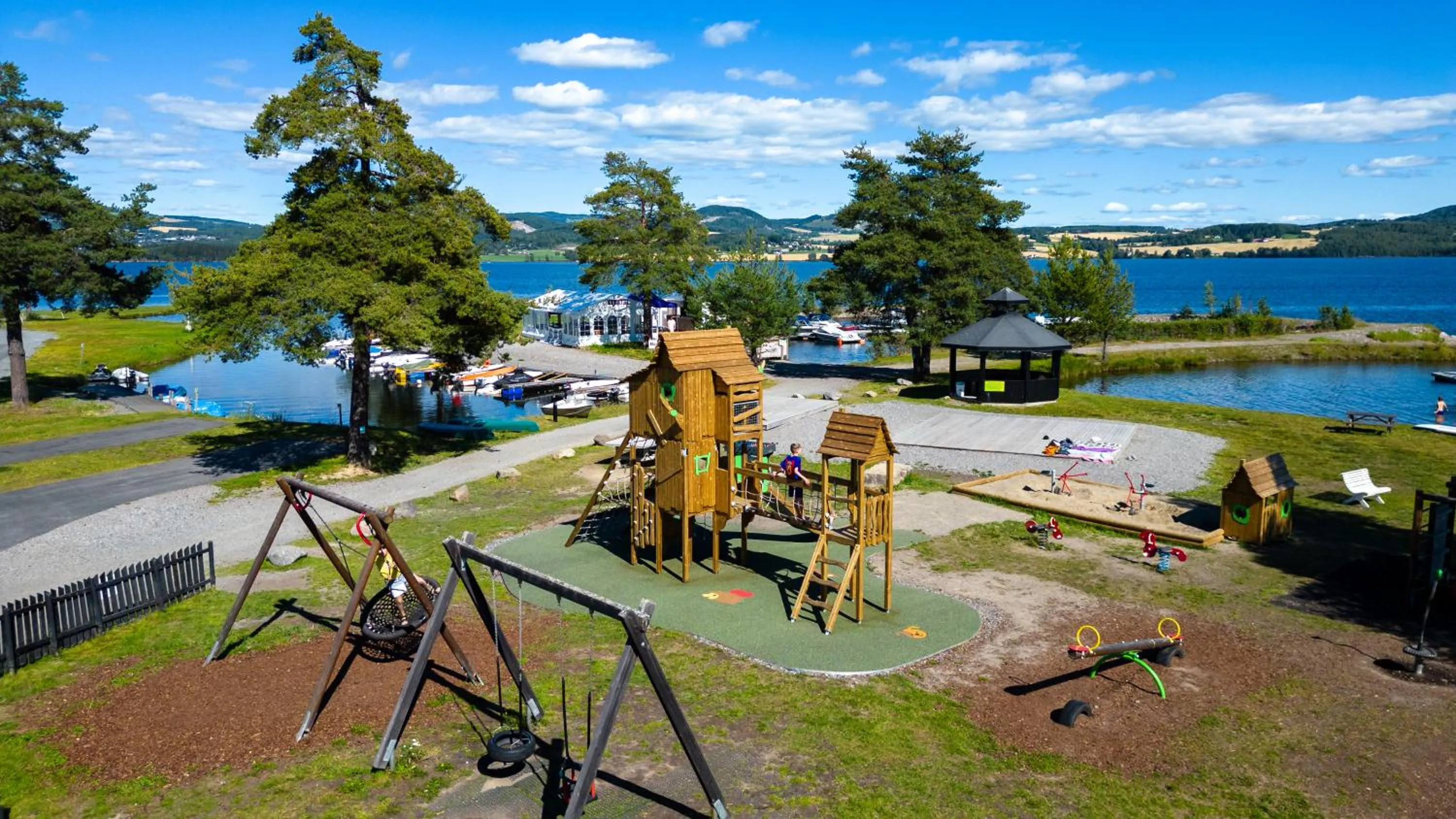 Children play ground in Sveastranda Camping