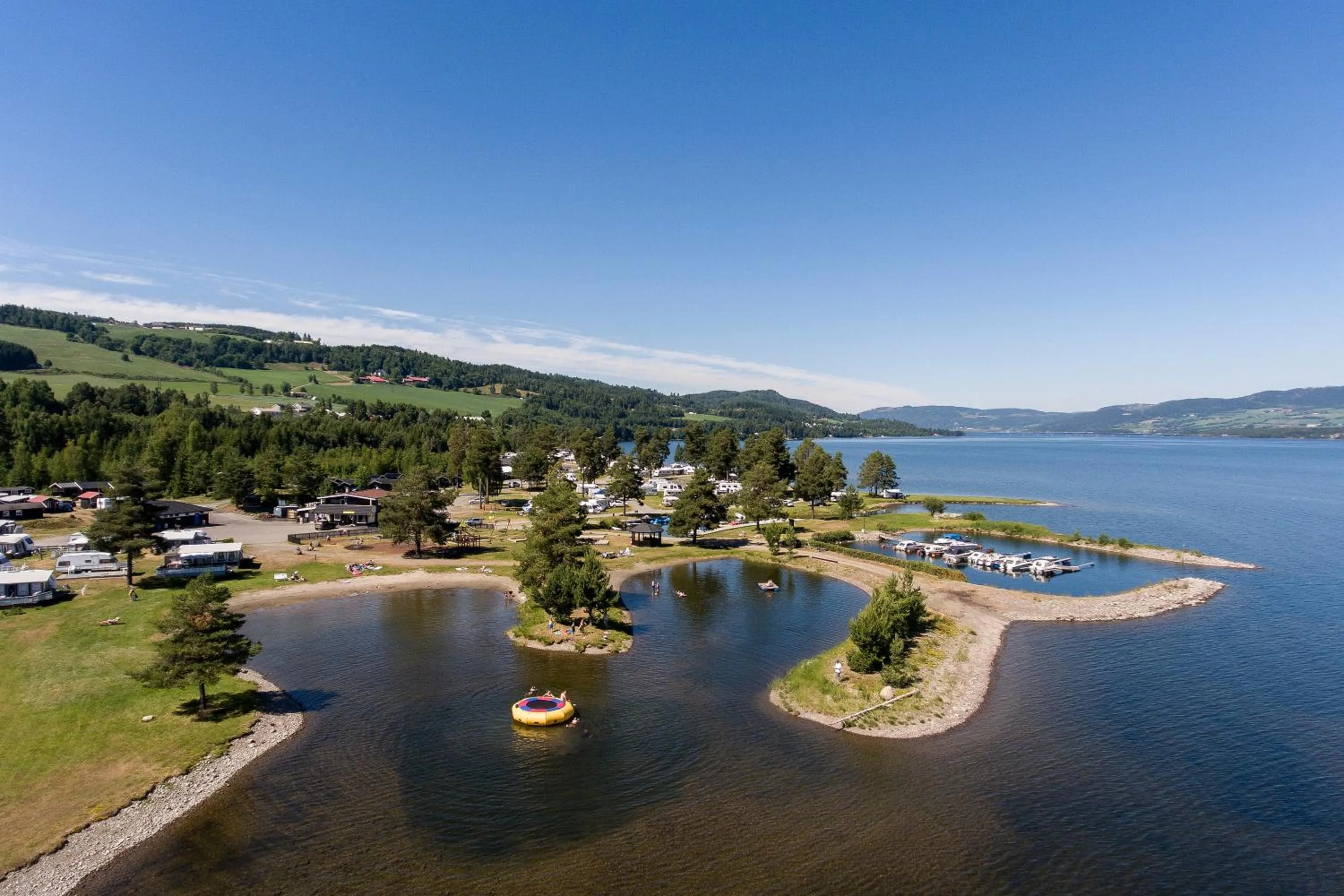 Bird's eye view in Sveastranda Camping