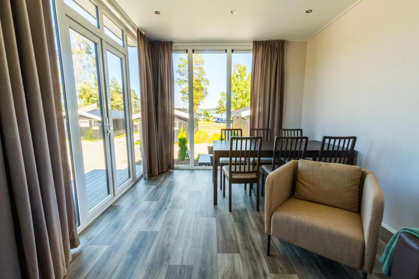 Living room in Sveastranda Camping