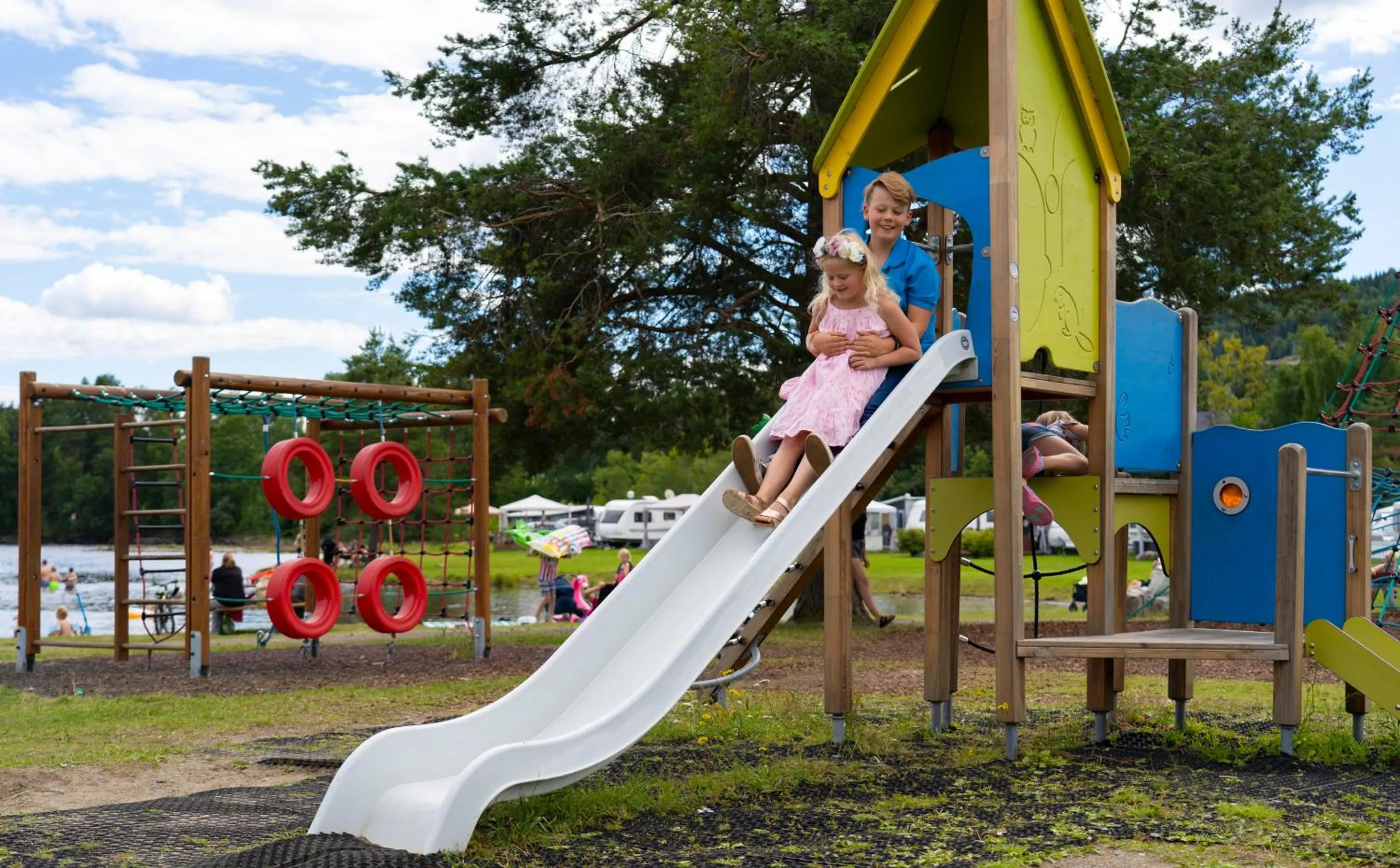 Children play ground in Sveastranda Camping