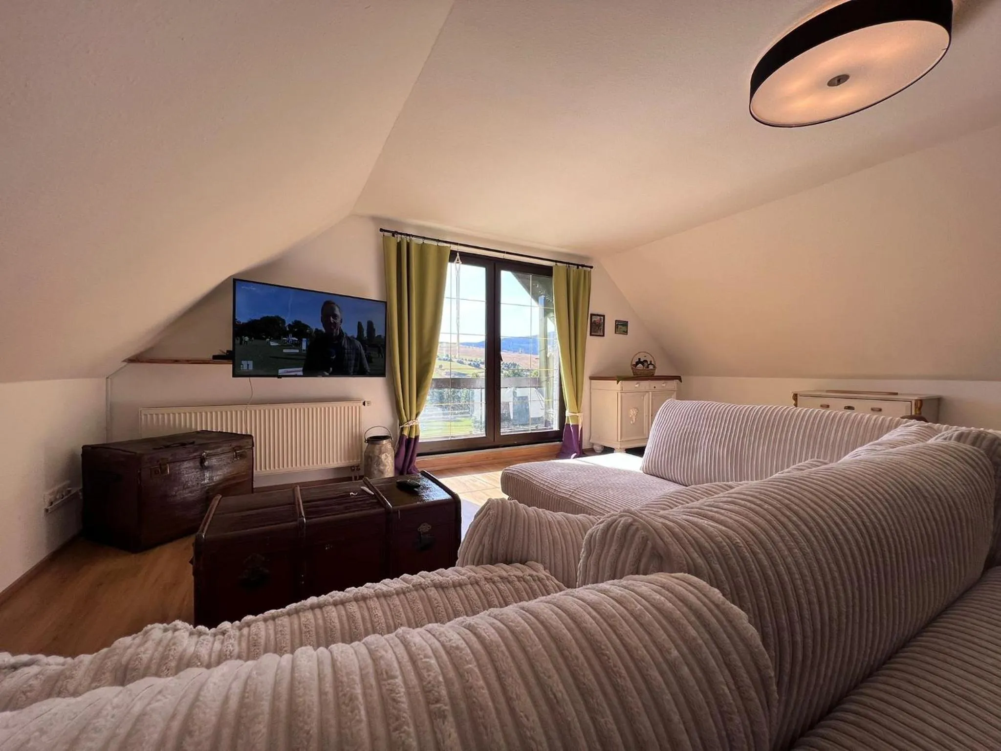 Living room, Bed in Alpina Lodge Hotel Oberwiesenthal
