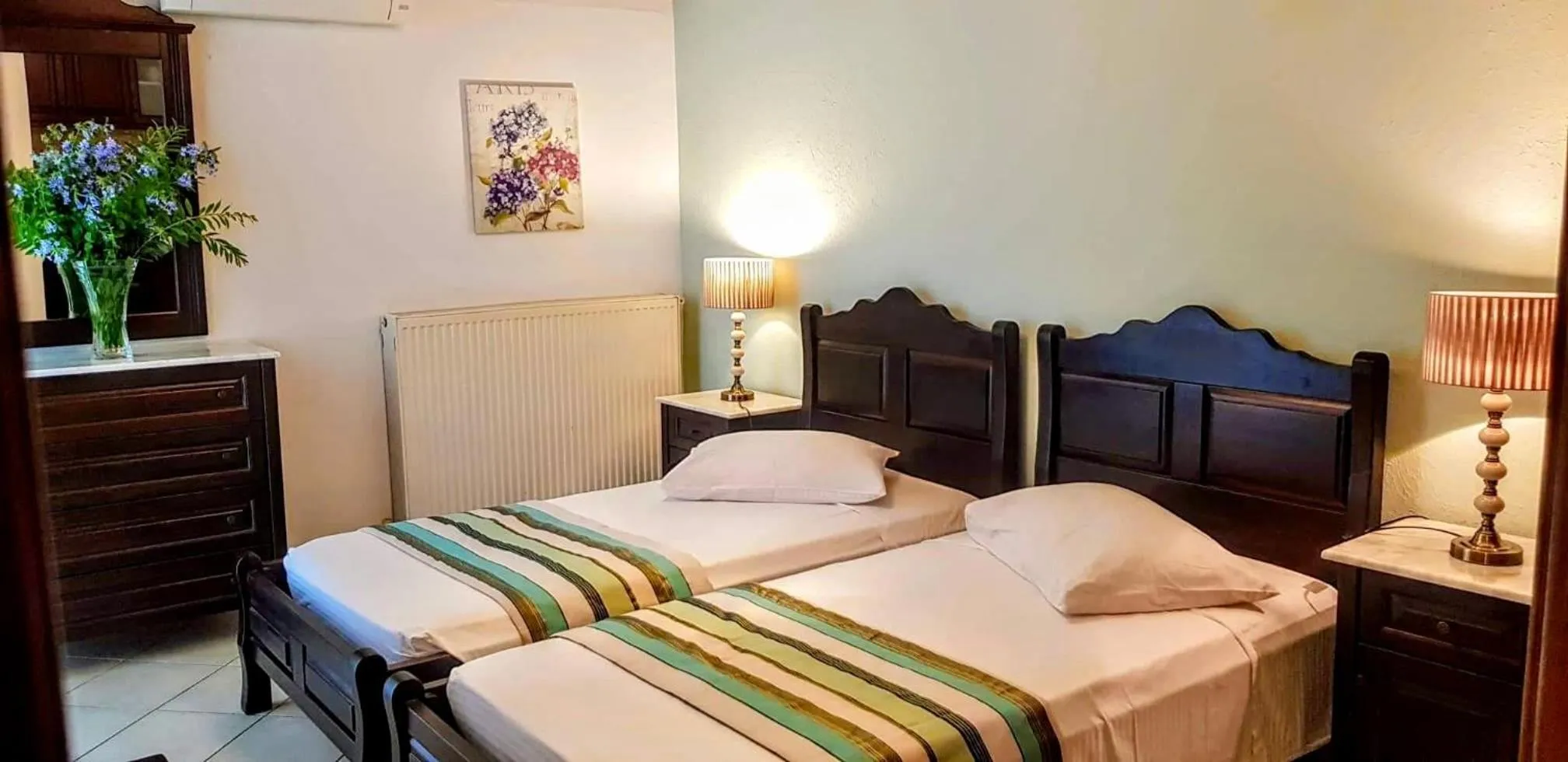 Bed in Afrodite Hotel Apartments