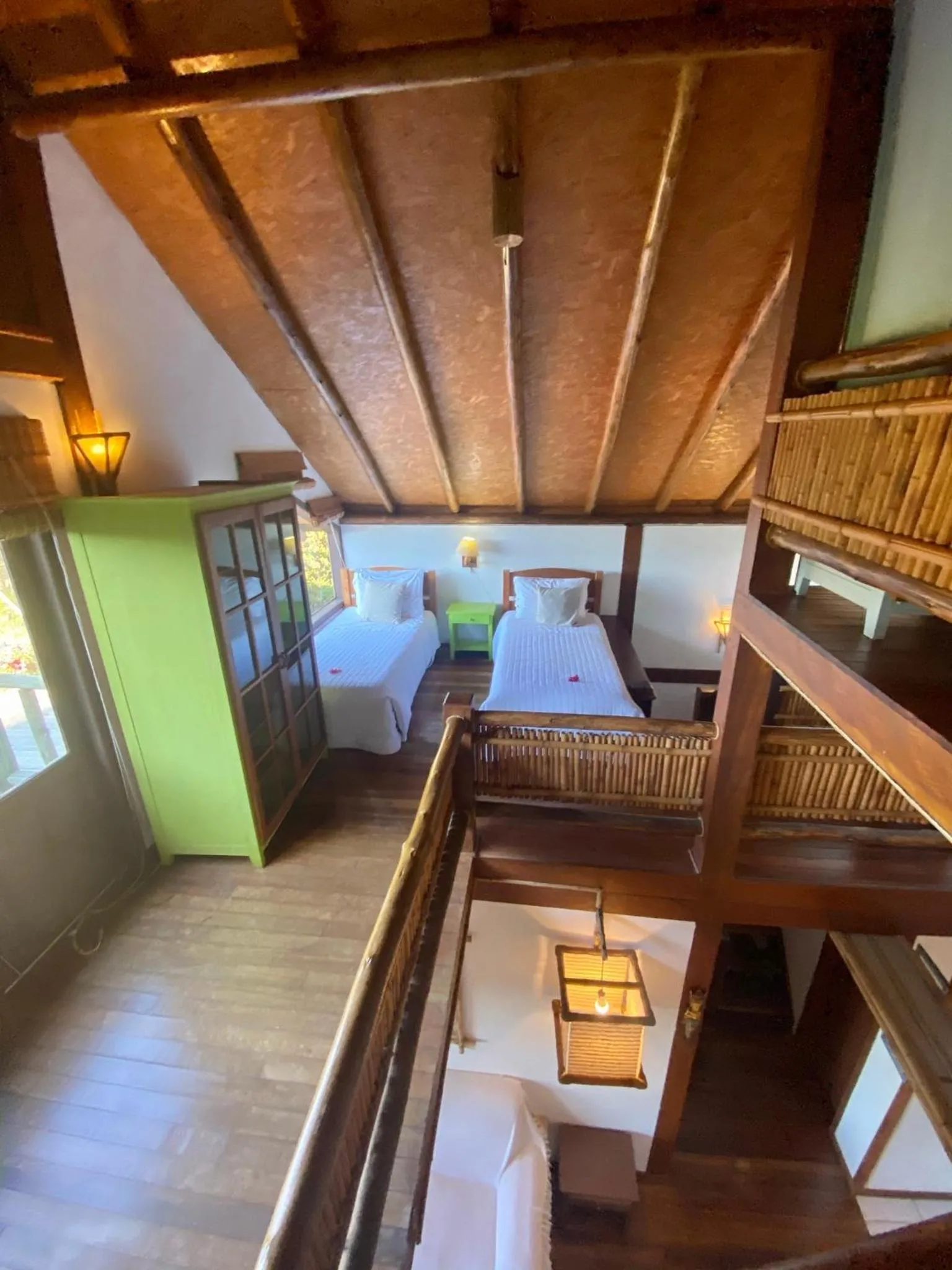 Bed in Pousada Bungalow