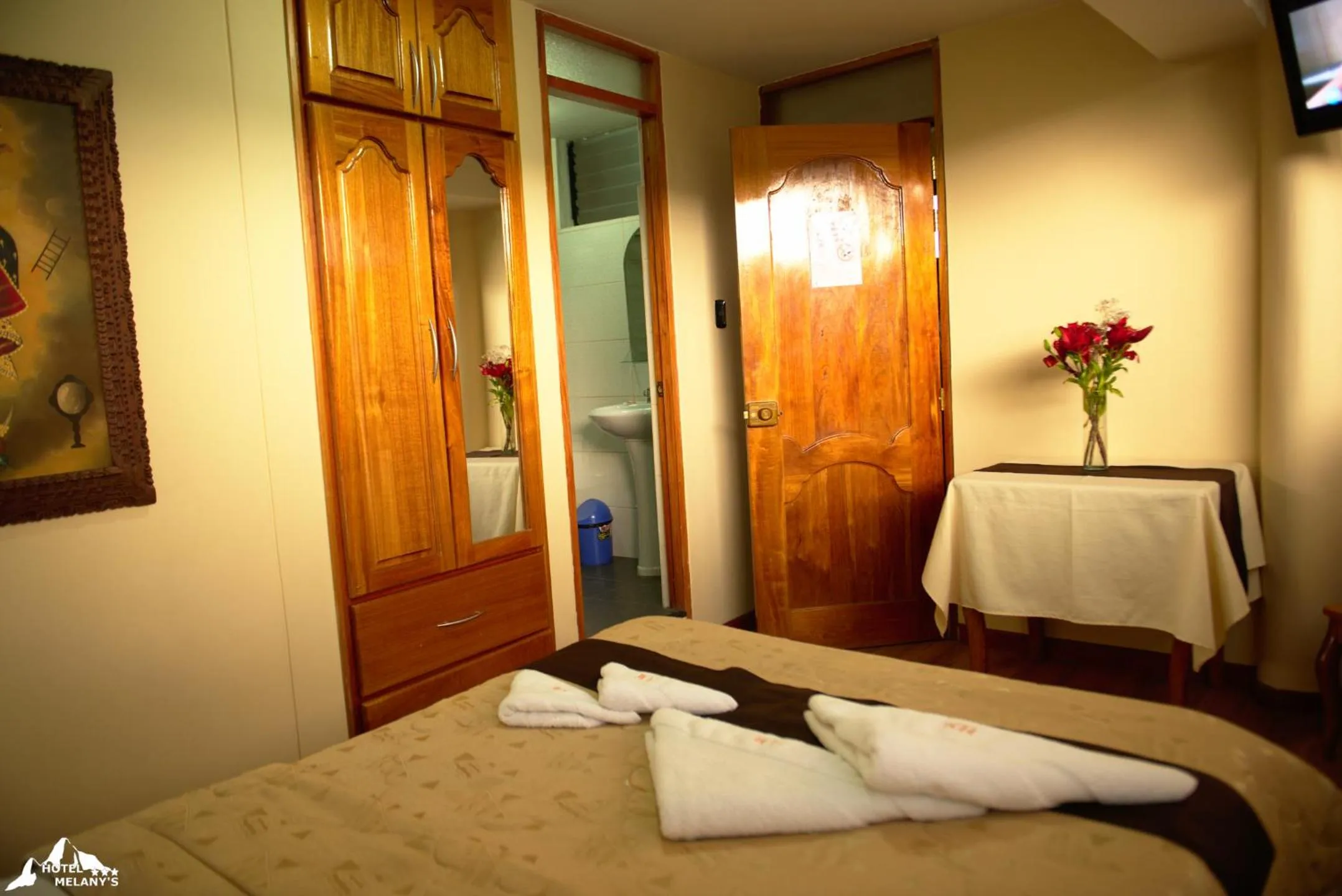 Bed in Hotel Melanys