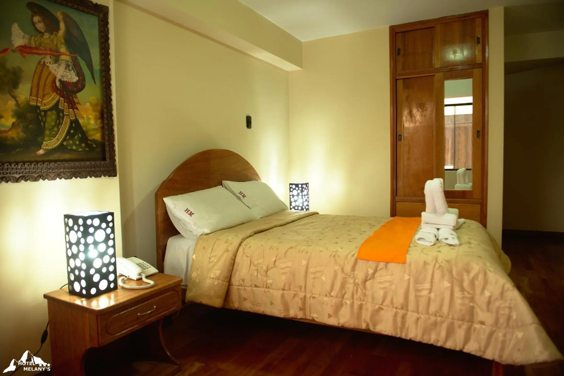 Bed in Hotel Melanys