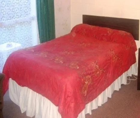 Bed in Glow Worm Motel