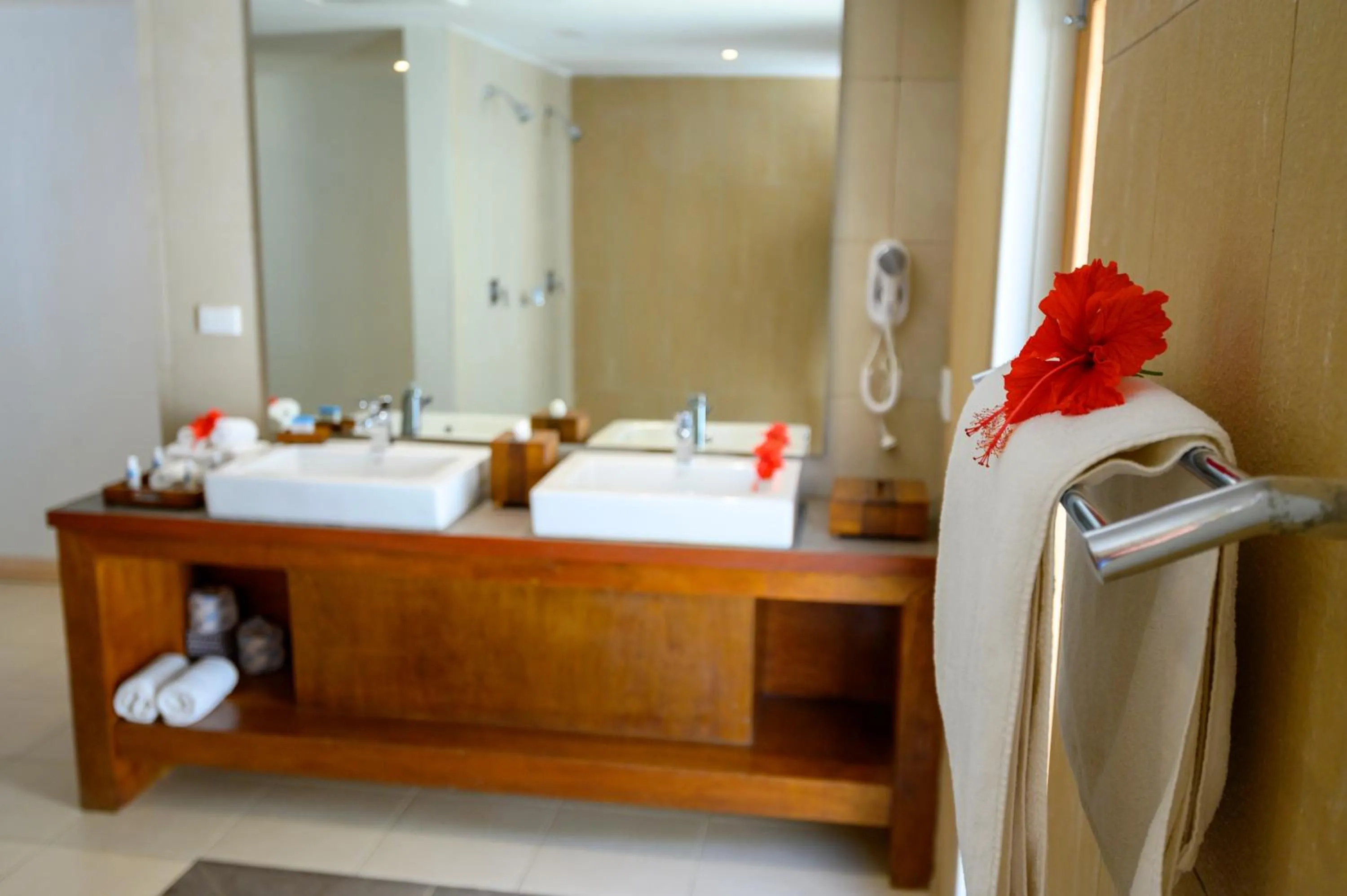 Bathroom, Bed in Tropica Island Resort-Adults Only
