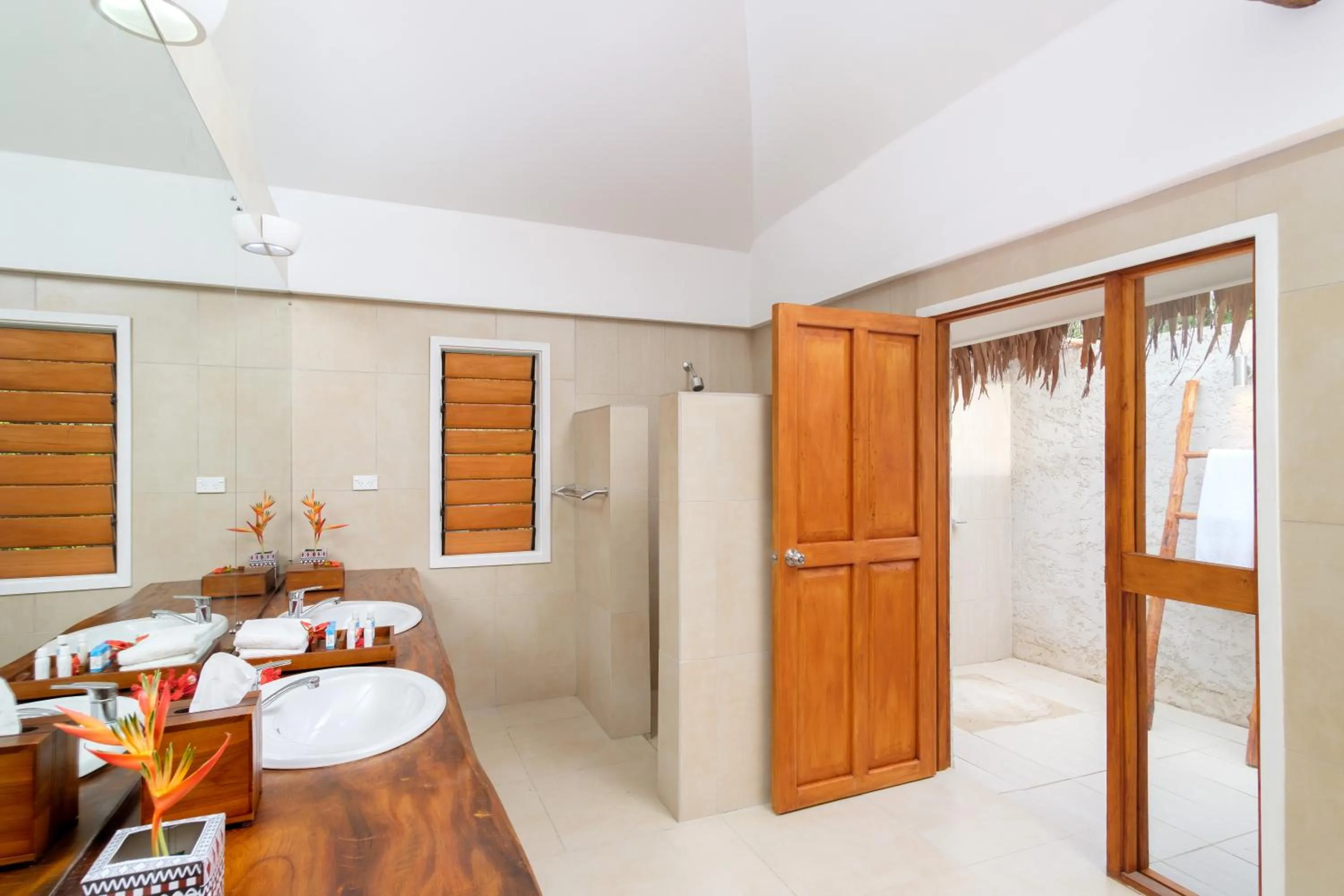 Bathroom, Bed in Tropica Island Resort-Adults Only