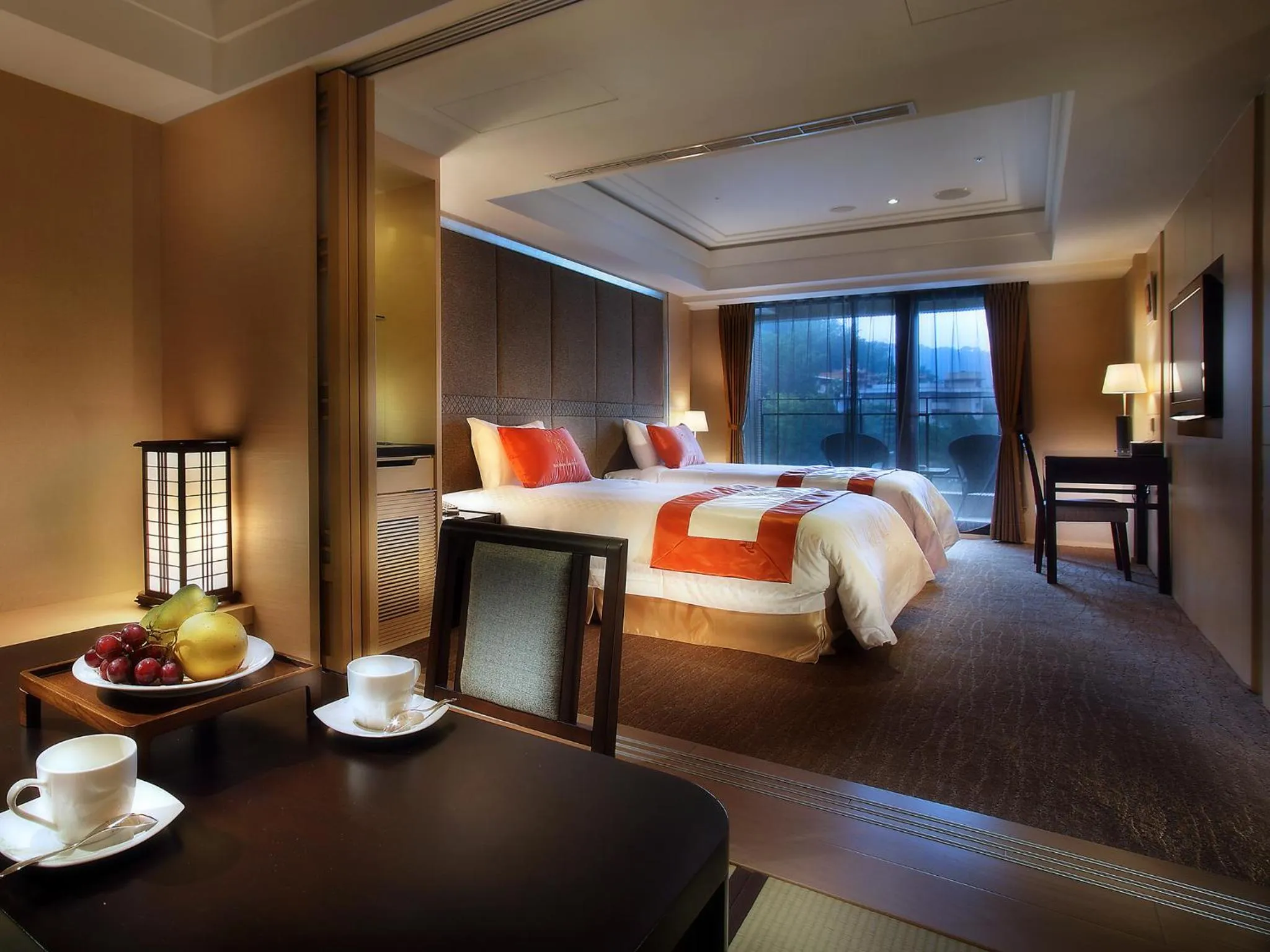 Bed in Sun Moon Lake Hotel