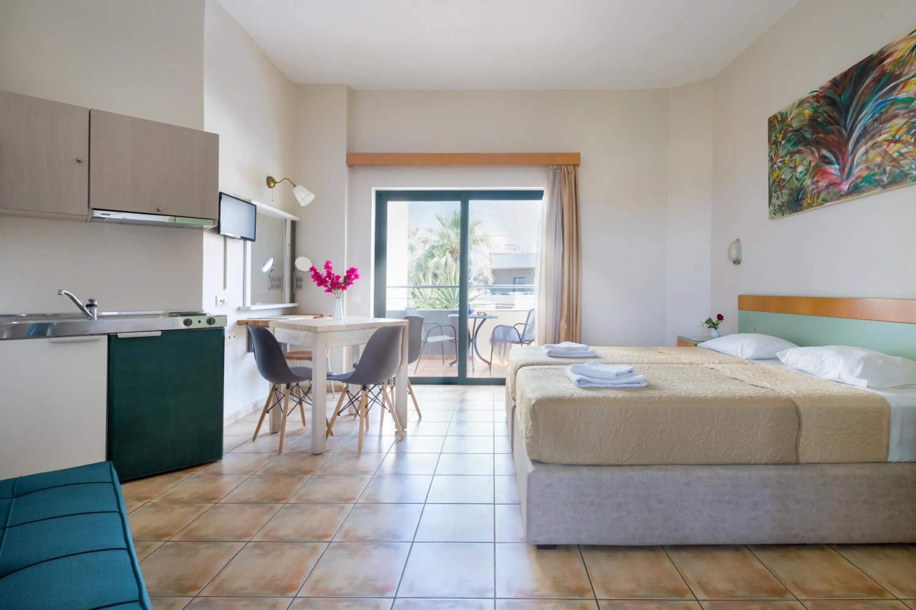 Property building, Bed in Nireas Hotel