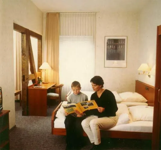 People, Bed in Ackfeld Hotel-Restaurant