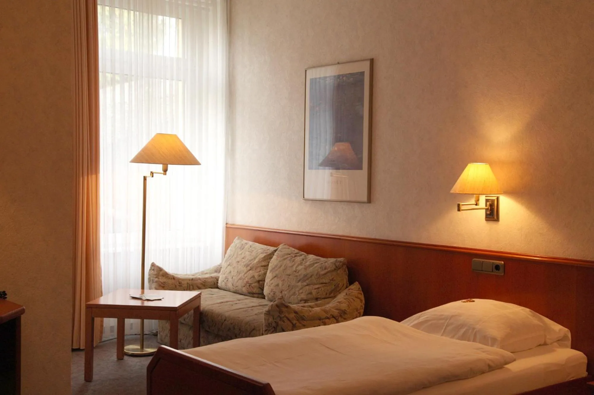 Seating area, Bed in Ackfeld Hotel-Restaurant