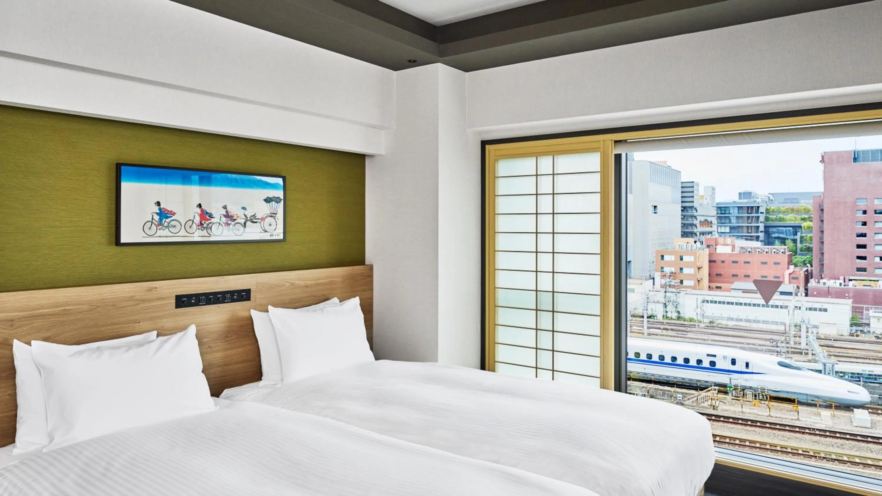 Photo of the whole room, Bed in MIMARU Kyoto Station