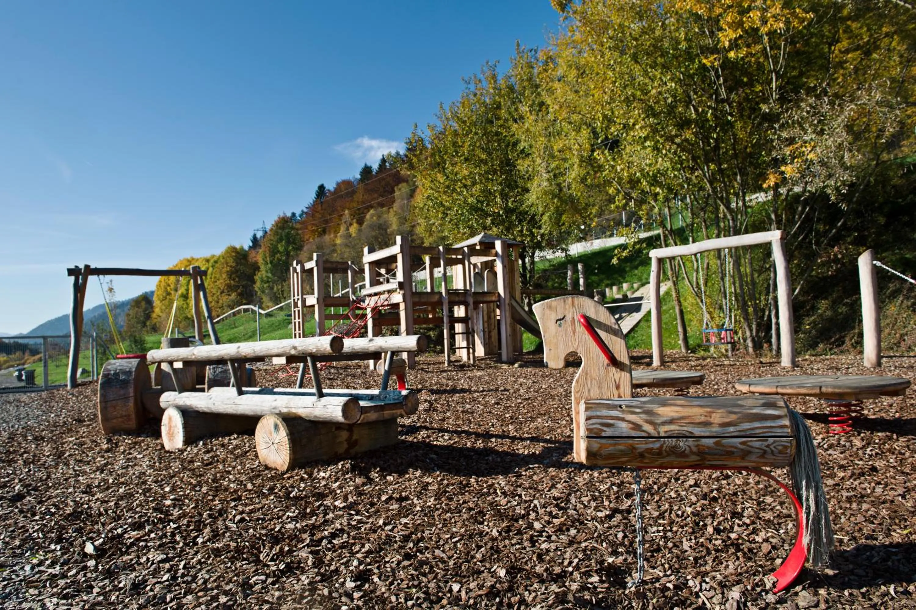 Children play ground in WIEDERERÖFFNUNG - TAUROA Schönberghof Spielberg