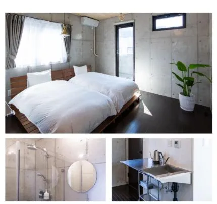 Photo of the whole room, Bed in treeside