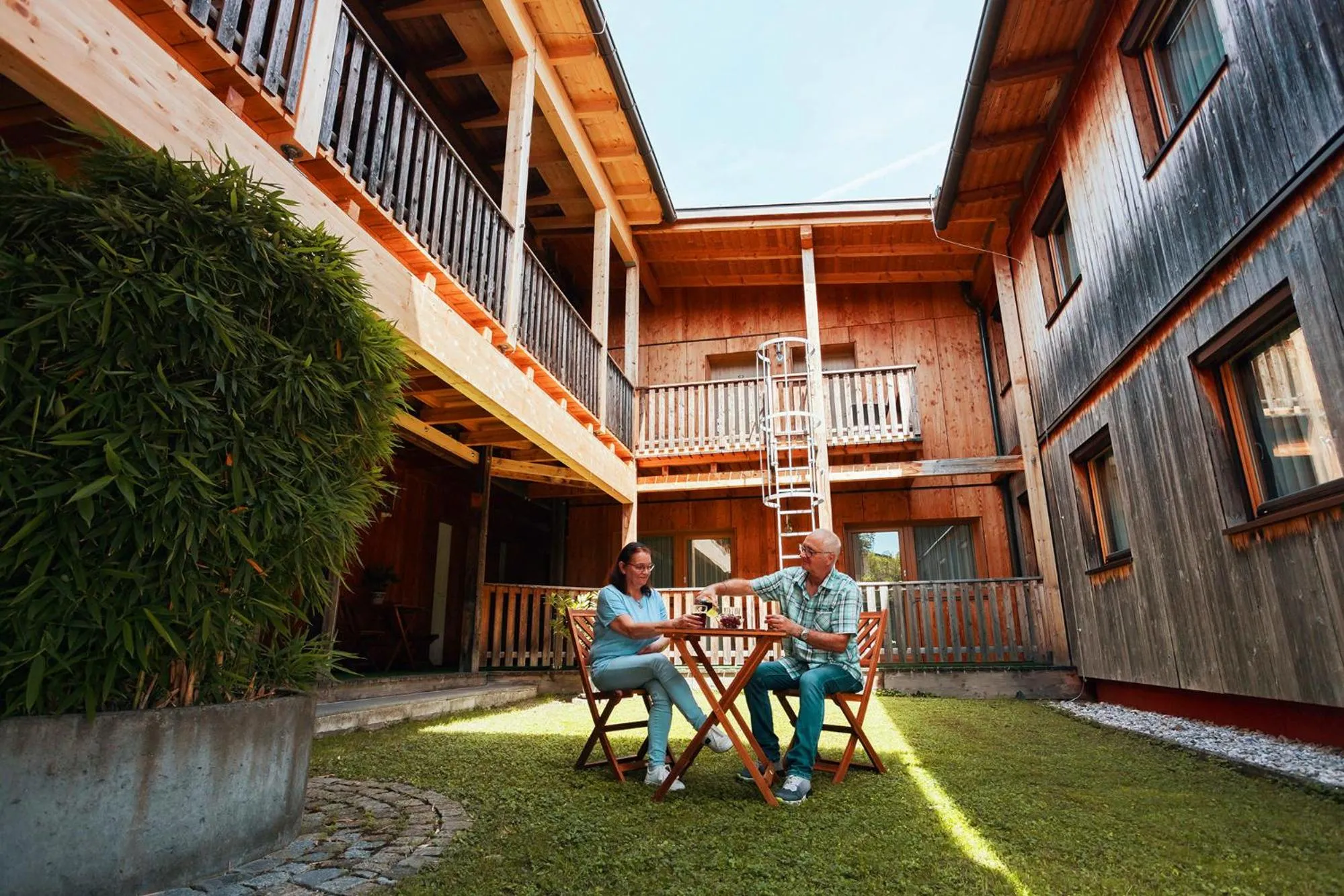 Garden in Gästehaus Aquilin