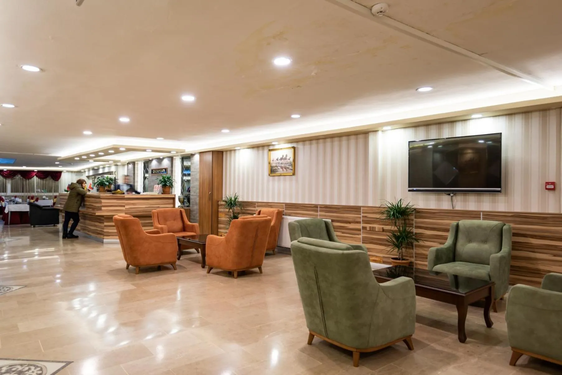 Communal lounge/ TV room in DİNAR HOTEL