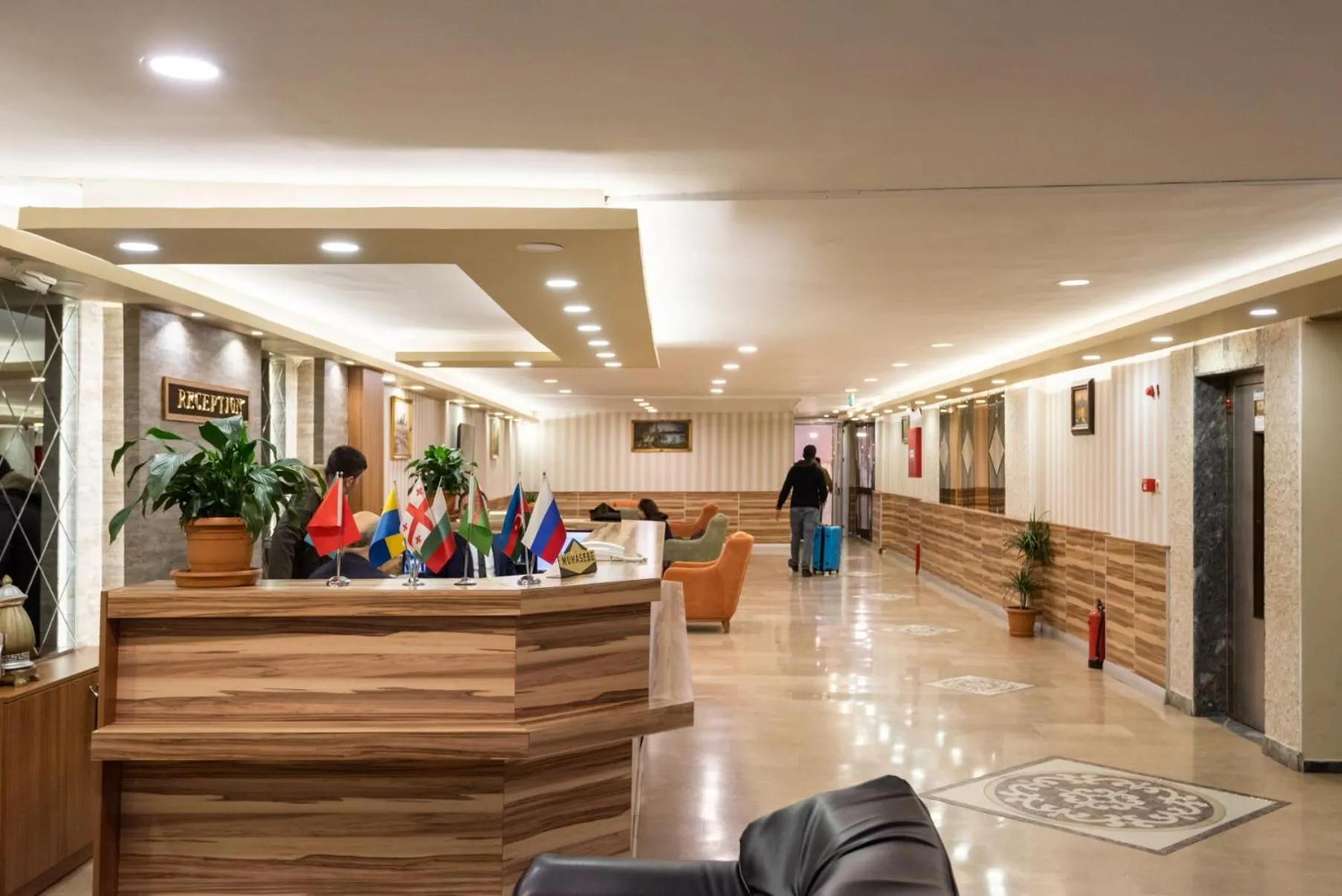 Lobby or reception in DİNAR HOTEL