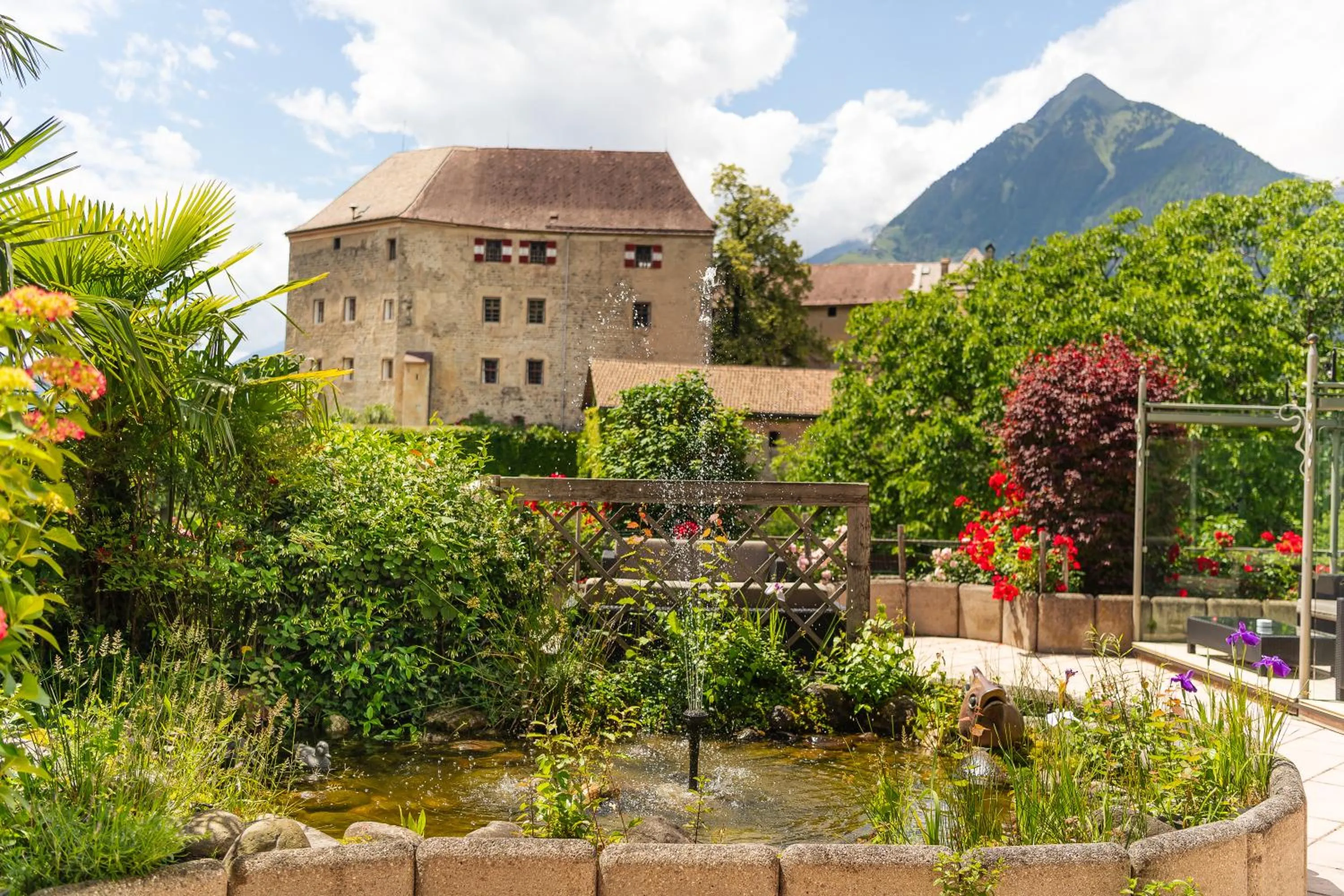 Garden view in Hotel Starkenberg