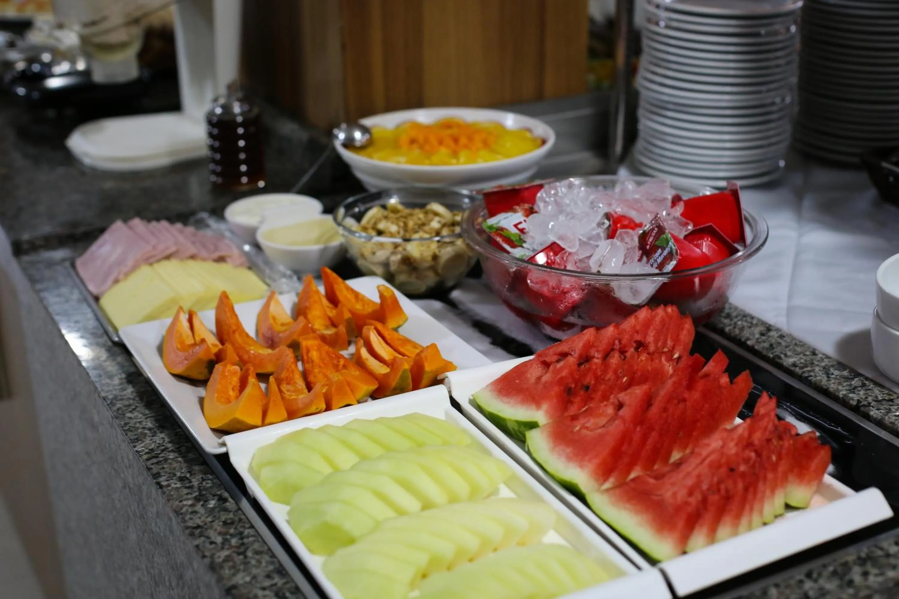 Buffet breakfast in Golden Ville Hotel