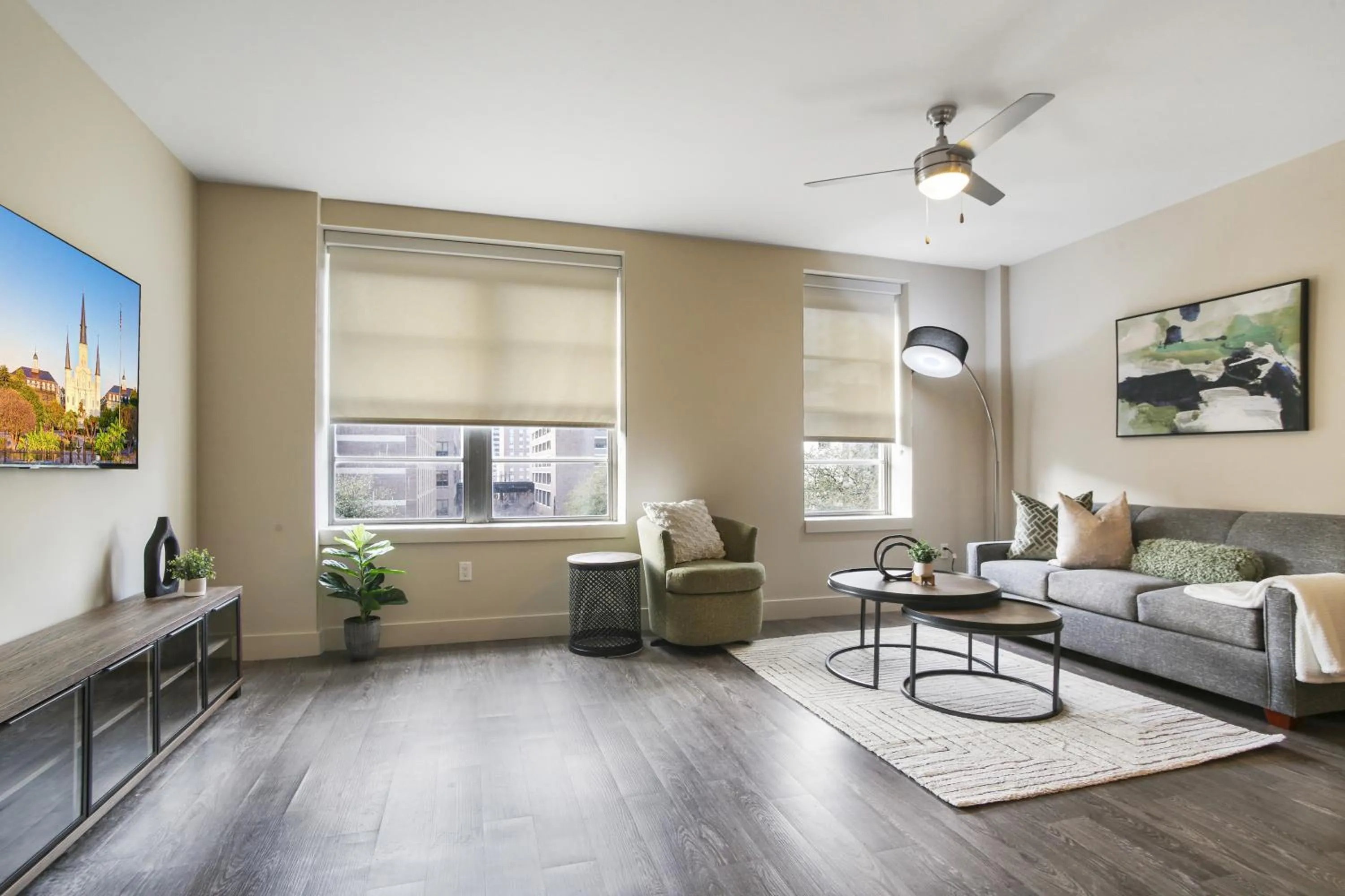 Living room in Modern & Fully Furnished Apartments in the Heart of the City