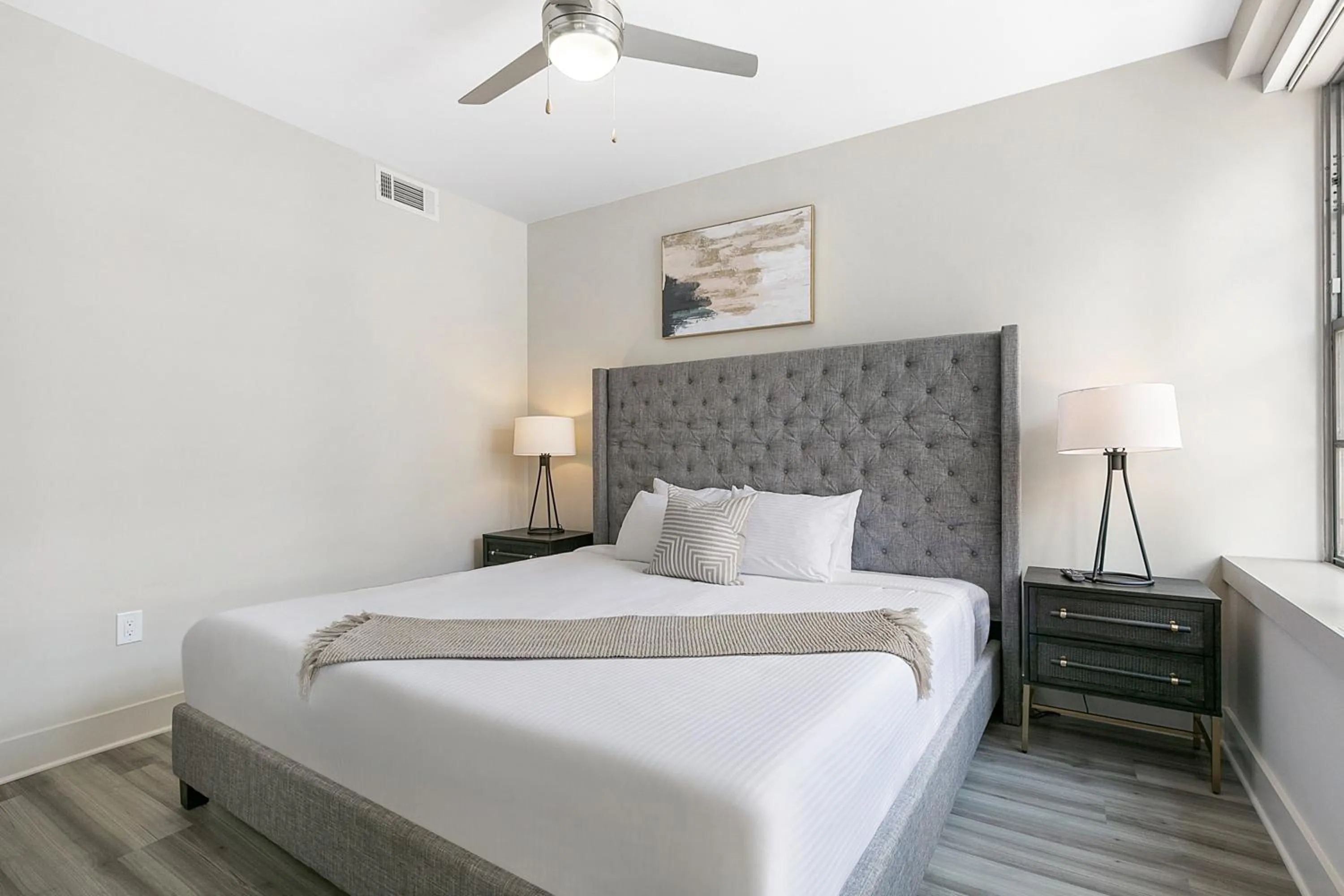 Bedroom, Bed in Modern & Fully Furnished Apartments in the Heart of the City