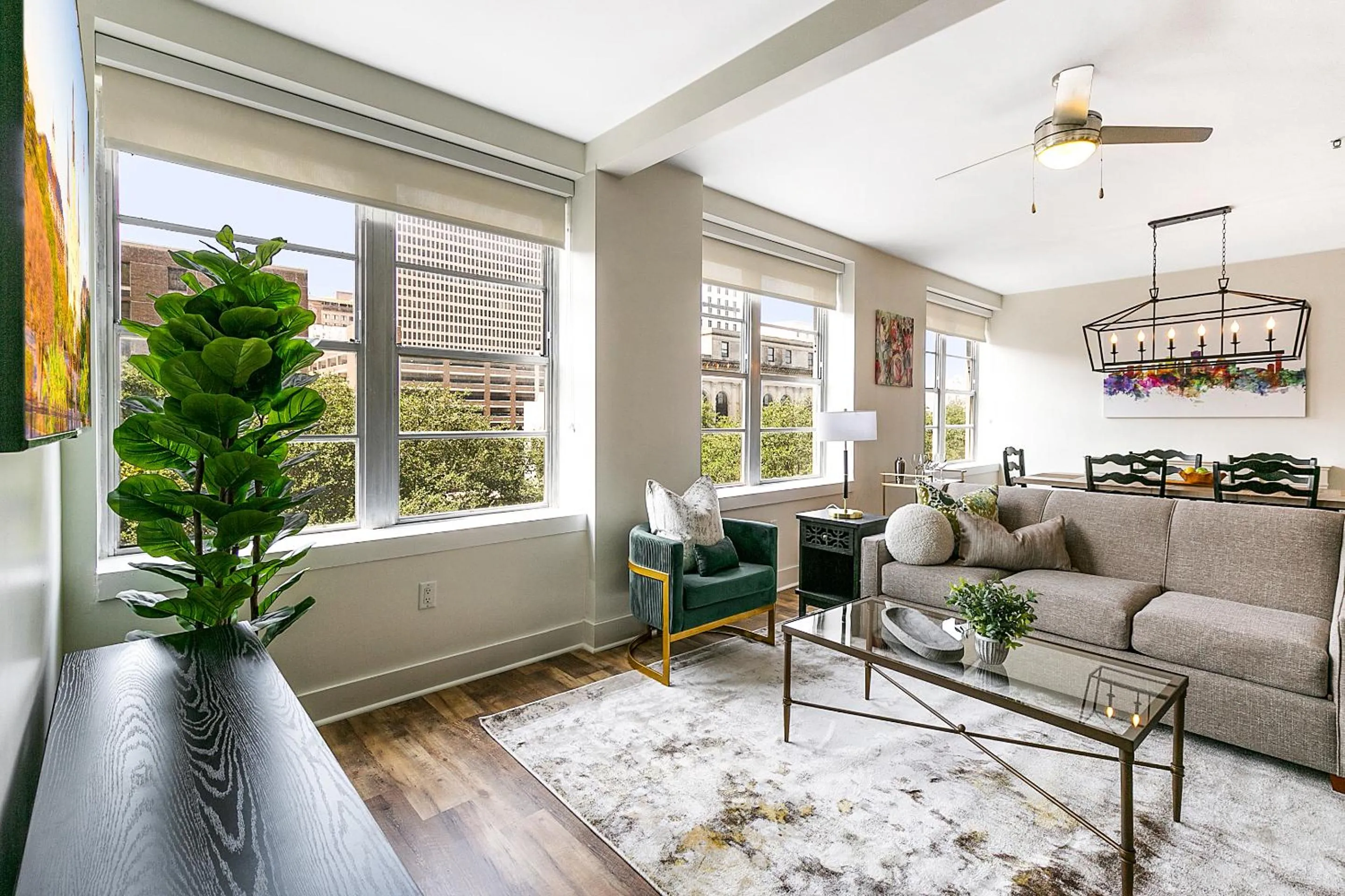 Living room in Modern & Fully Furnished Apartments in the Heart of the City