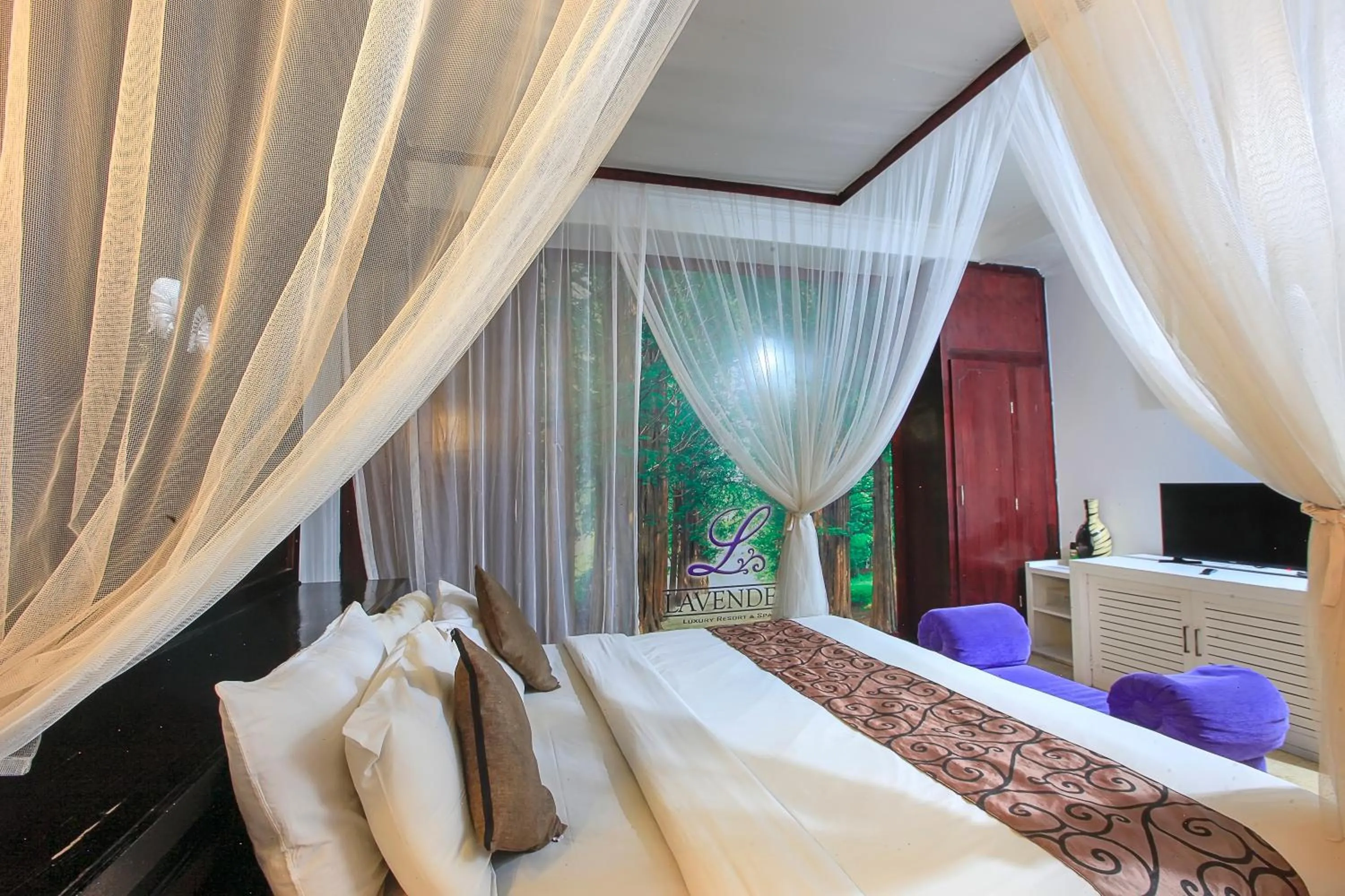 Bed in Lavender Villa & Spa