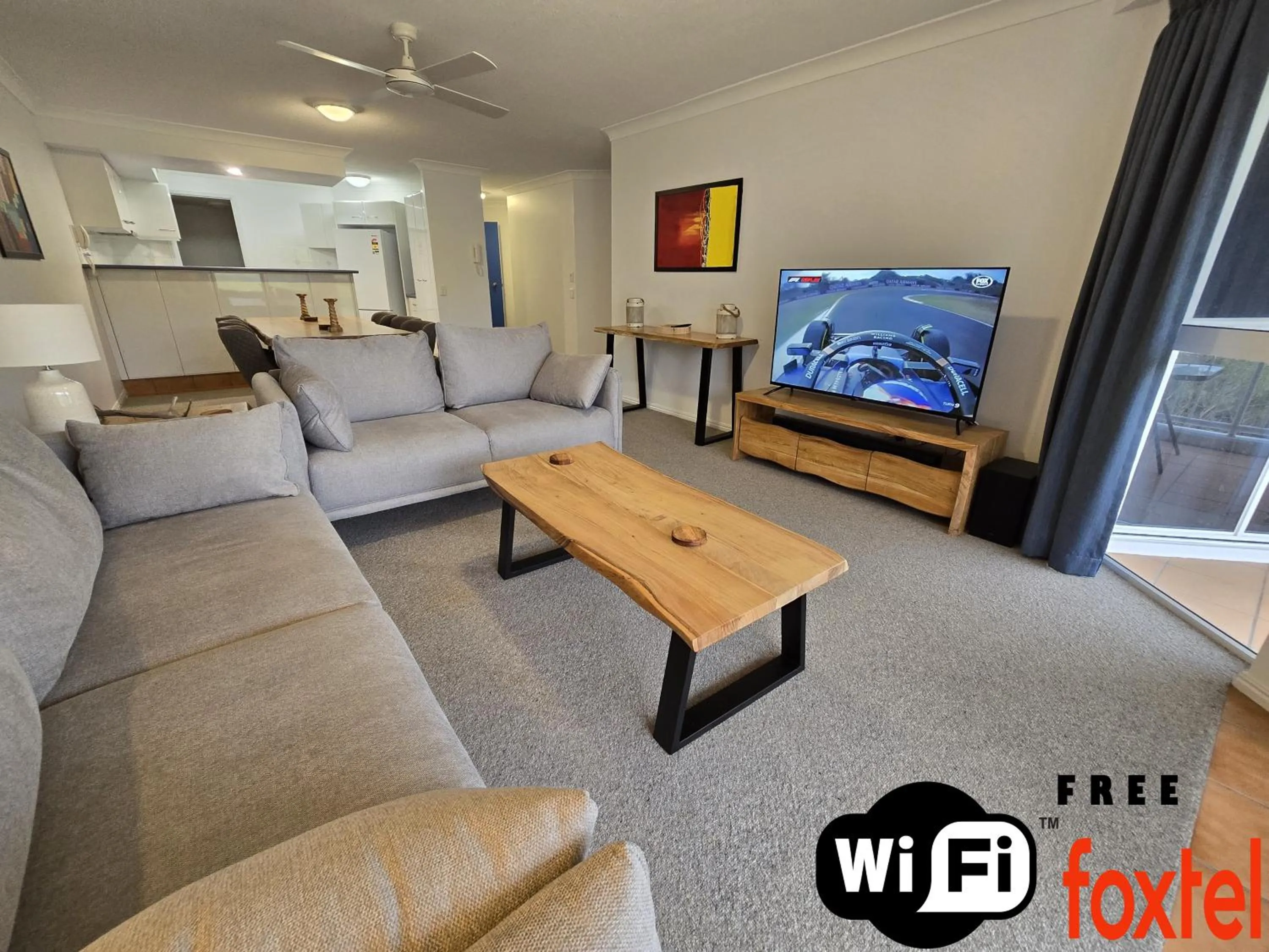 Living room in Fairways Golf & Beach Retreat Bribie Island